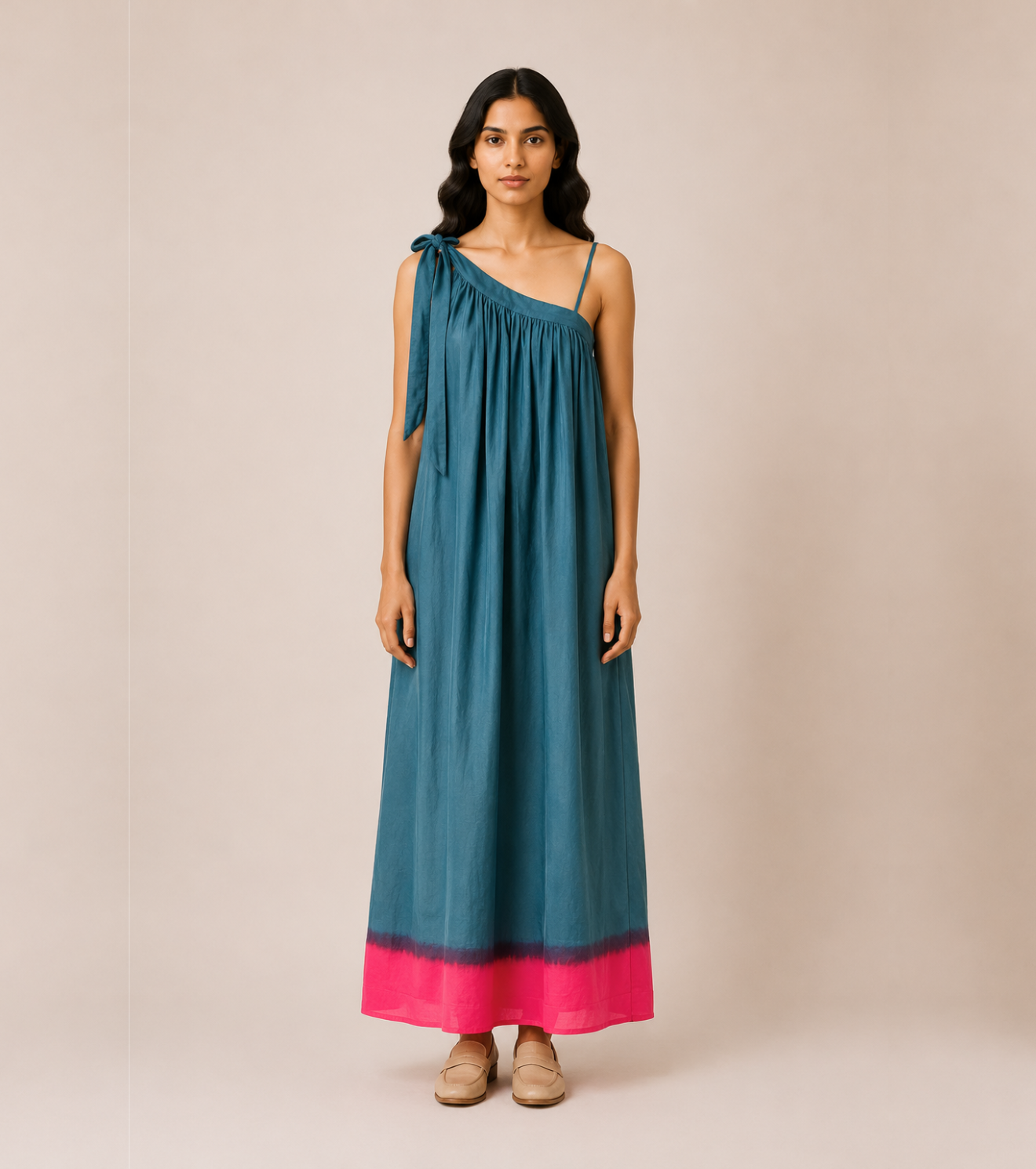 One shoulder Dip Dyed dress