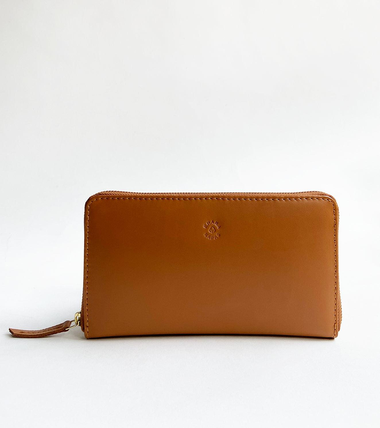 Tan chestnut wallet - Khara Kapas