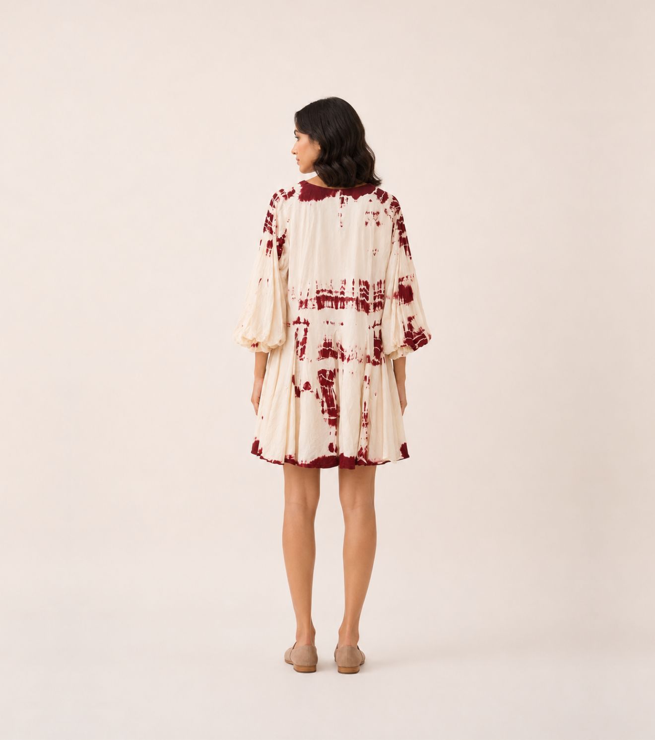 Merlot Shibori Dress