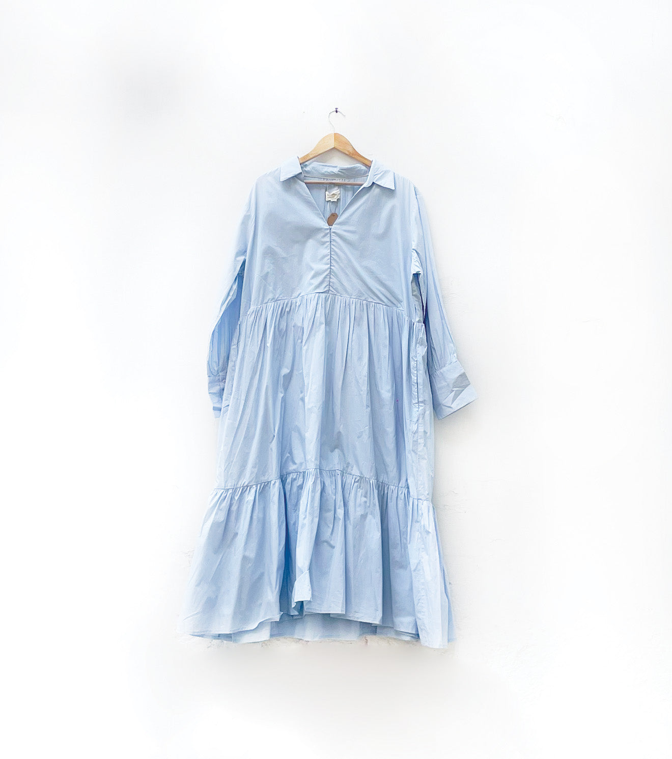 Sky blue tiered dress