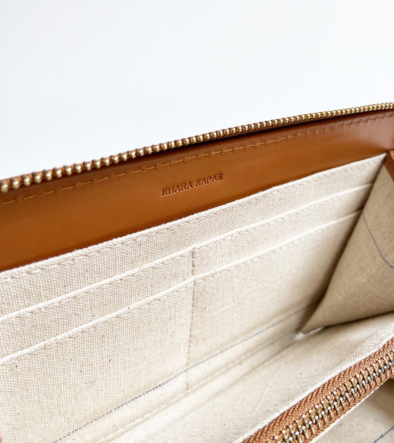 Tan chestnut wallet - Khara Kapas