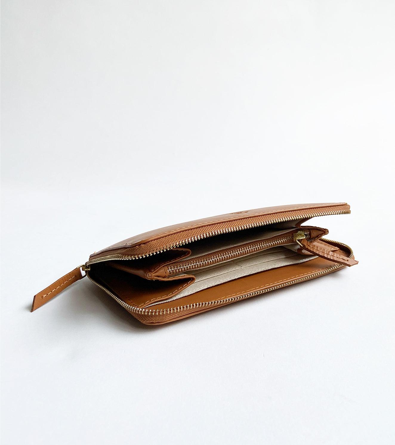 Tan chestnut wallet - Khara Kapas