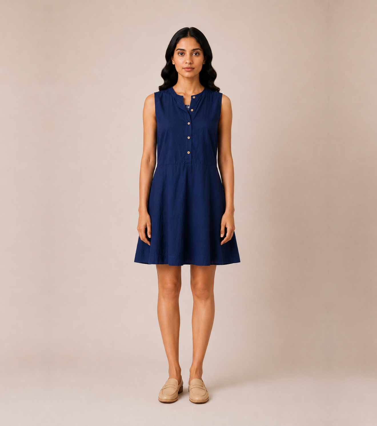 Indigo Fold Dress