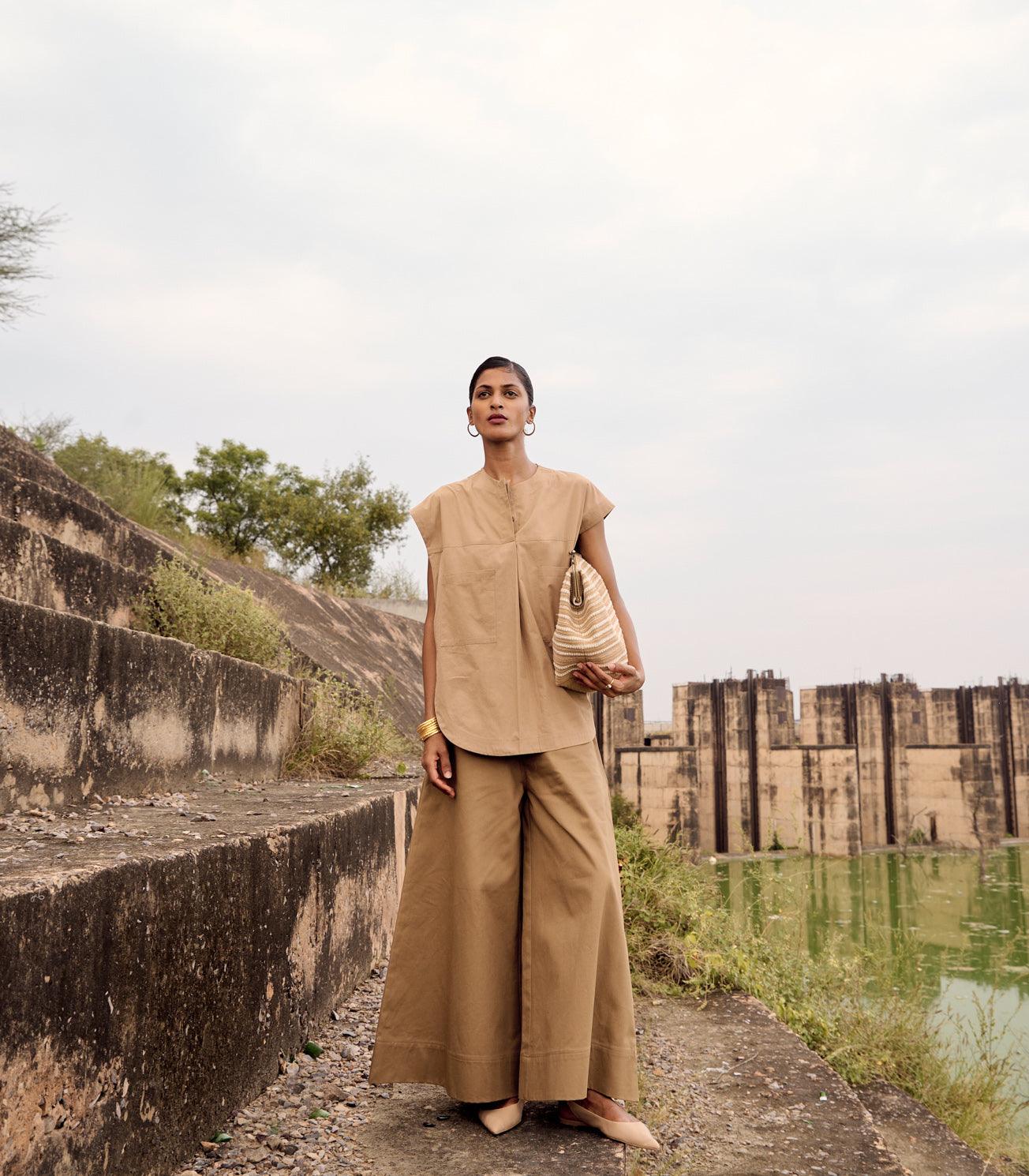 Wood rail co-ord set - Khara Kapas