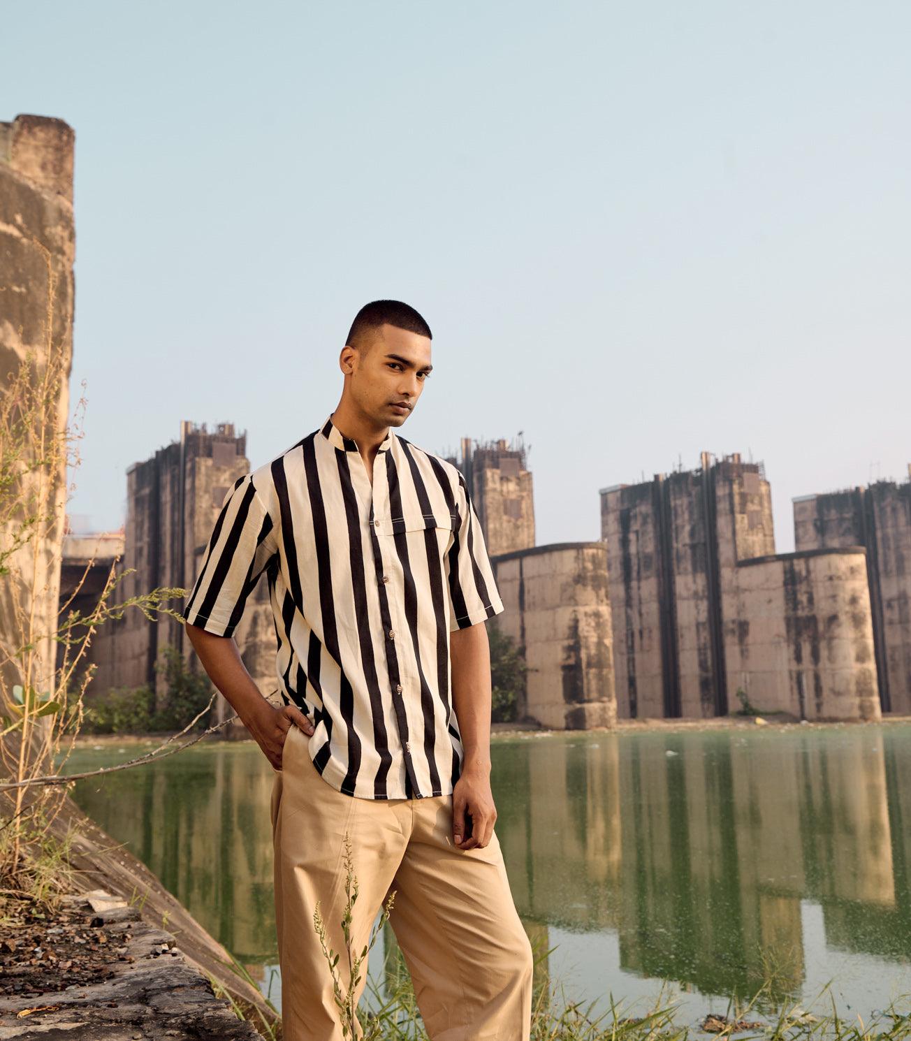Crested Crane Shirt - Khara Kapas