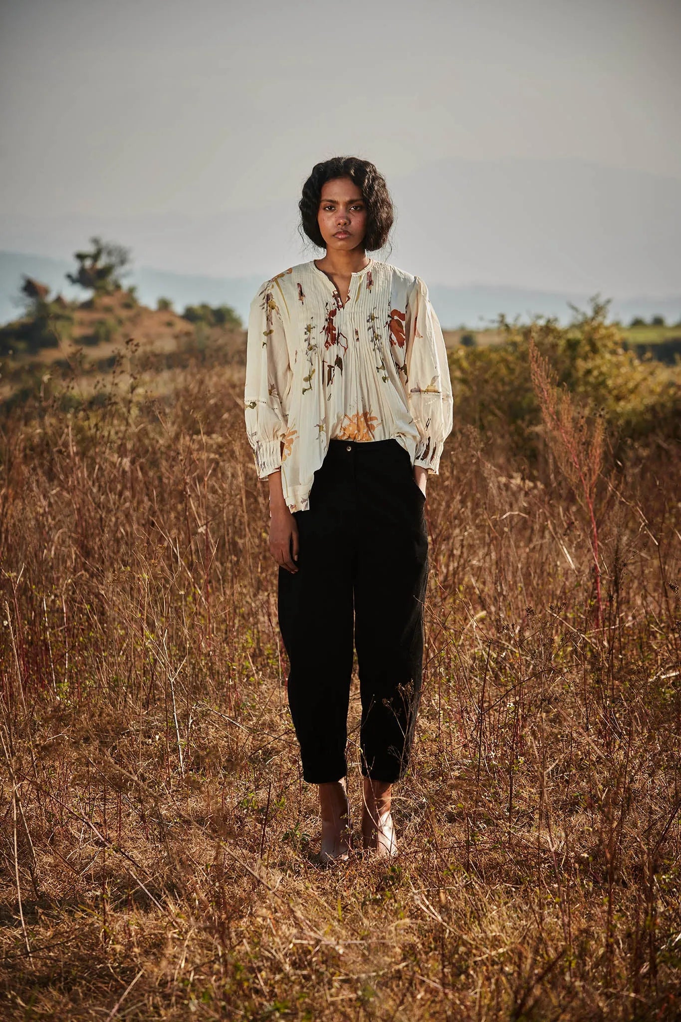Charcoal Corduroy pants - Khara Kapas