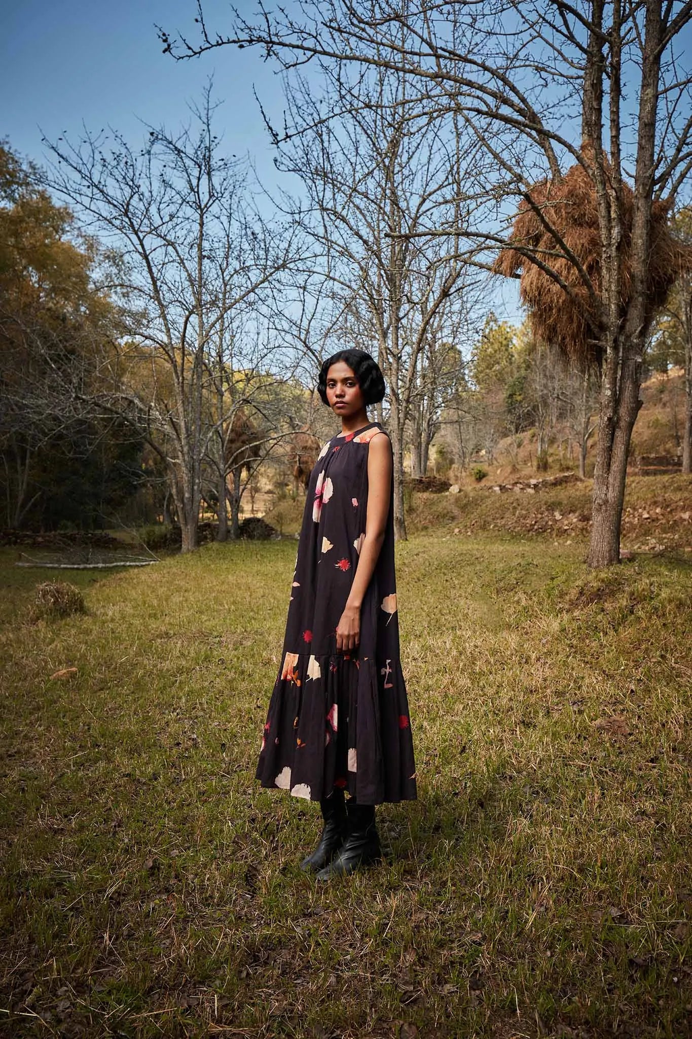 Abstract Bouquet Dress - Khara Kapas