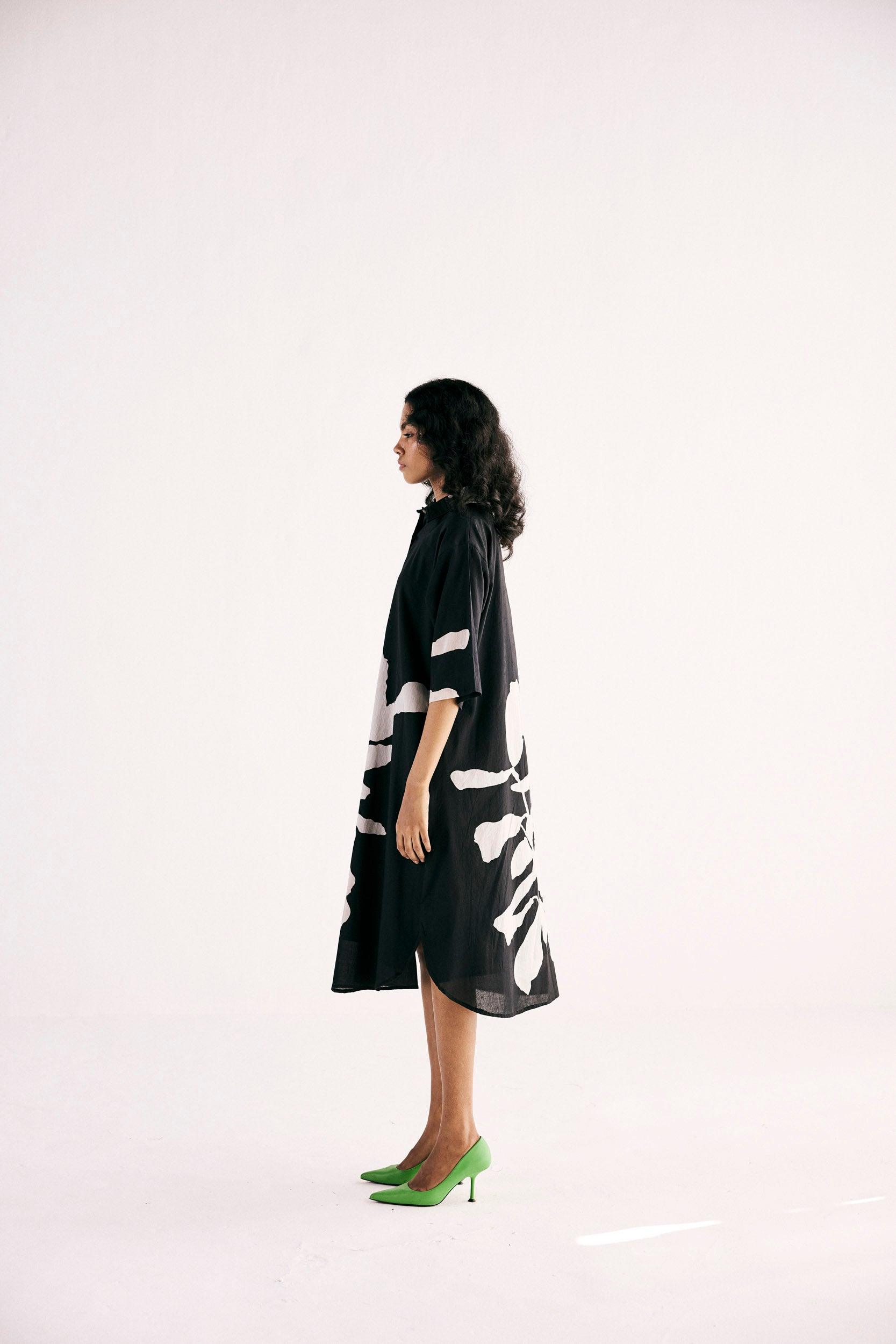 Cleo Flora Shirt Dress - Khara Kapas