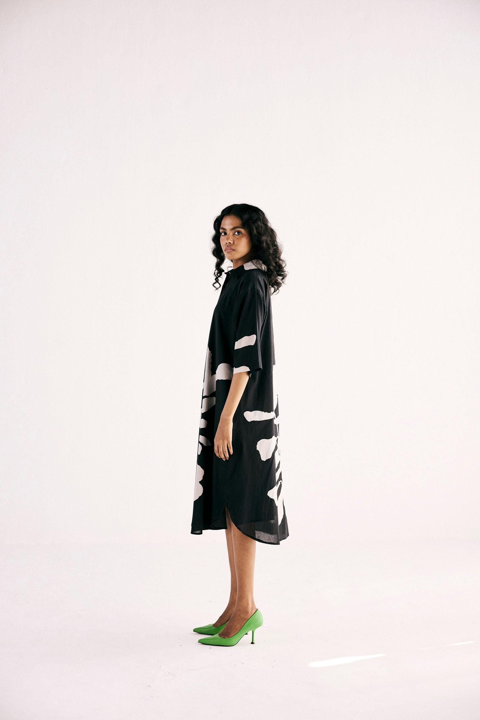 Cleo Flora Shirt Dress - Khara Kapas