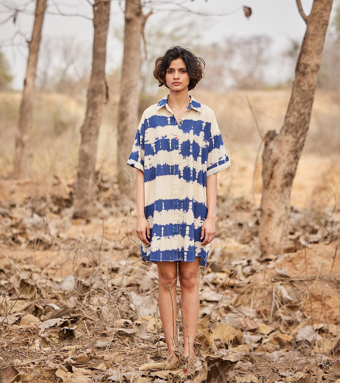 Barish Shirt Dress - Khara Kapas