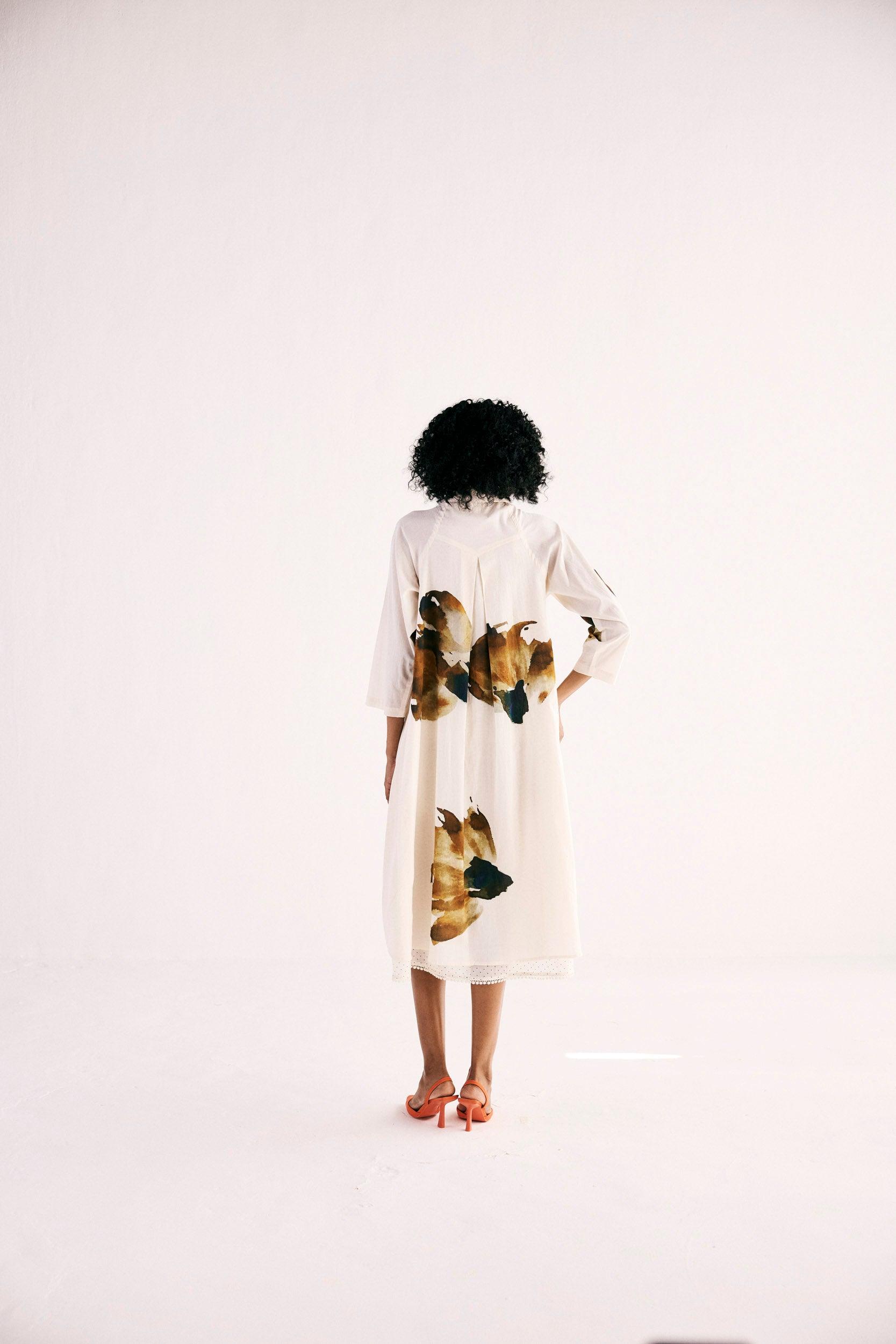 Wild Carnations Shirt Dress - Khara Kapas