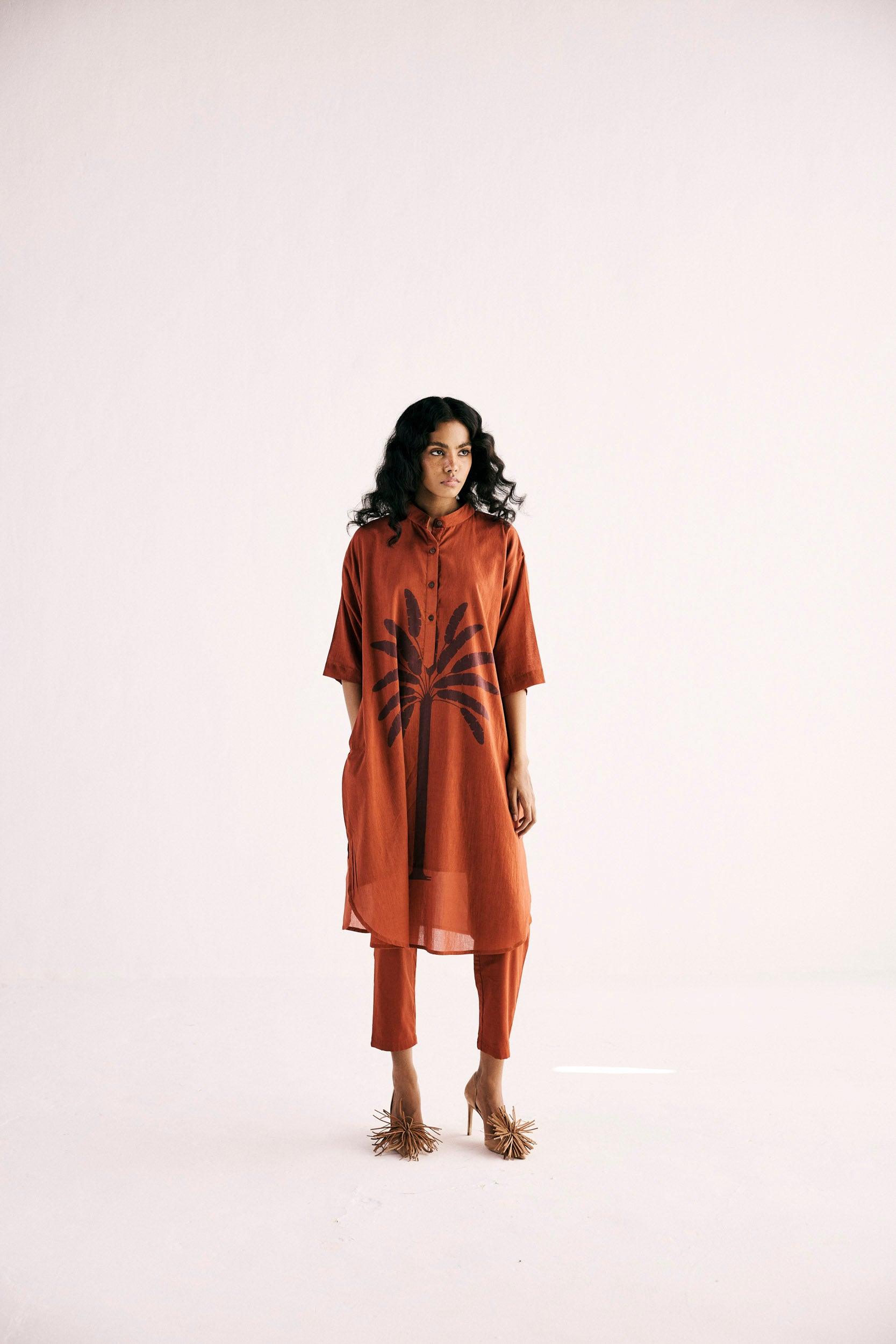 Rustic palm Kurta set - Khara Kapas