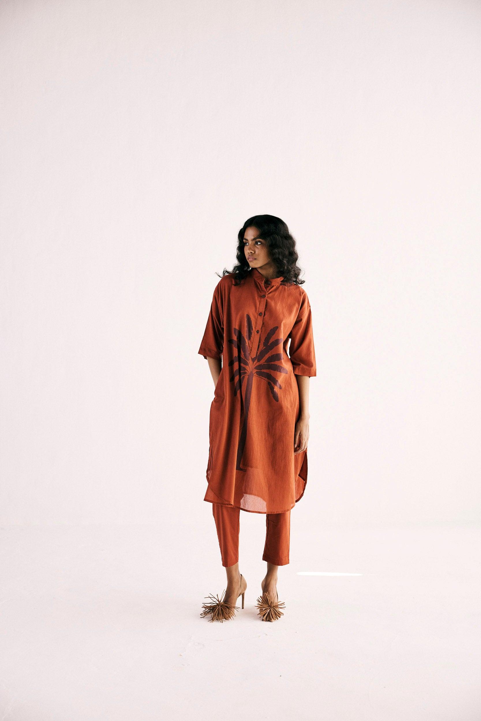 Rustic palm Kurta set - Khara Kapas