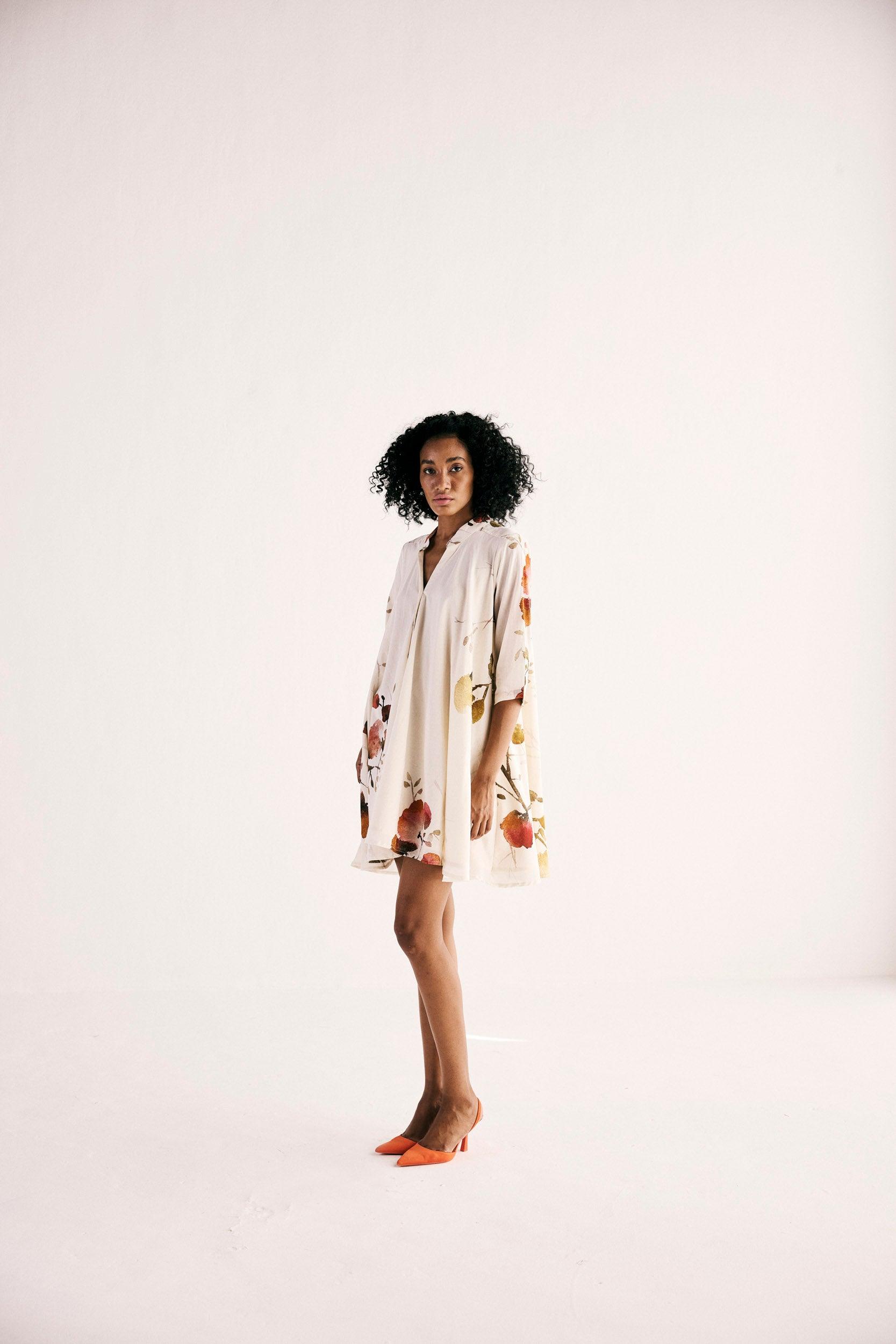 Hibiscus Swing Dress - Khara Kapas