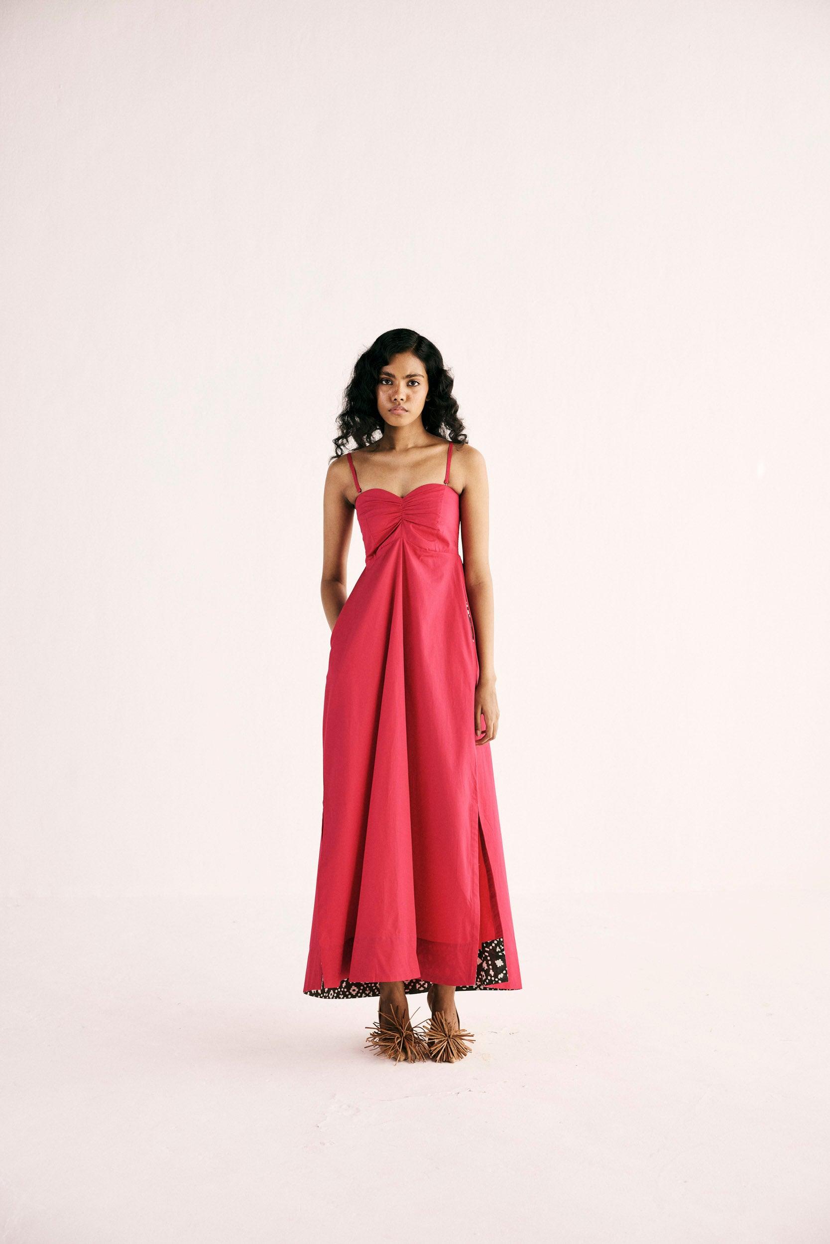 Fuchsia Flame Gown - Khara Kapas