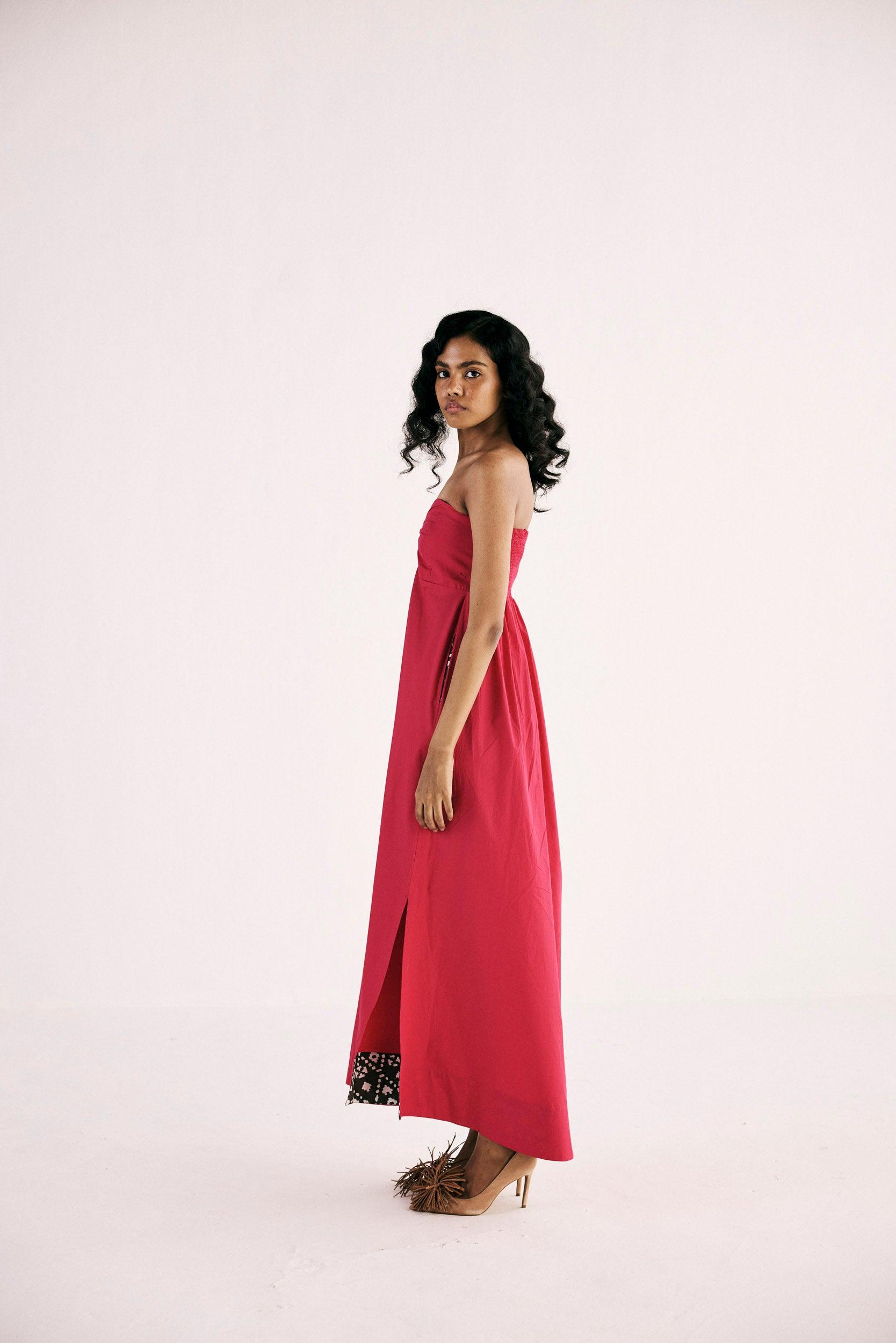 Fuchsia Flame Gown - Khara Kapas