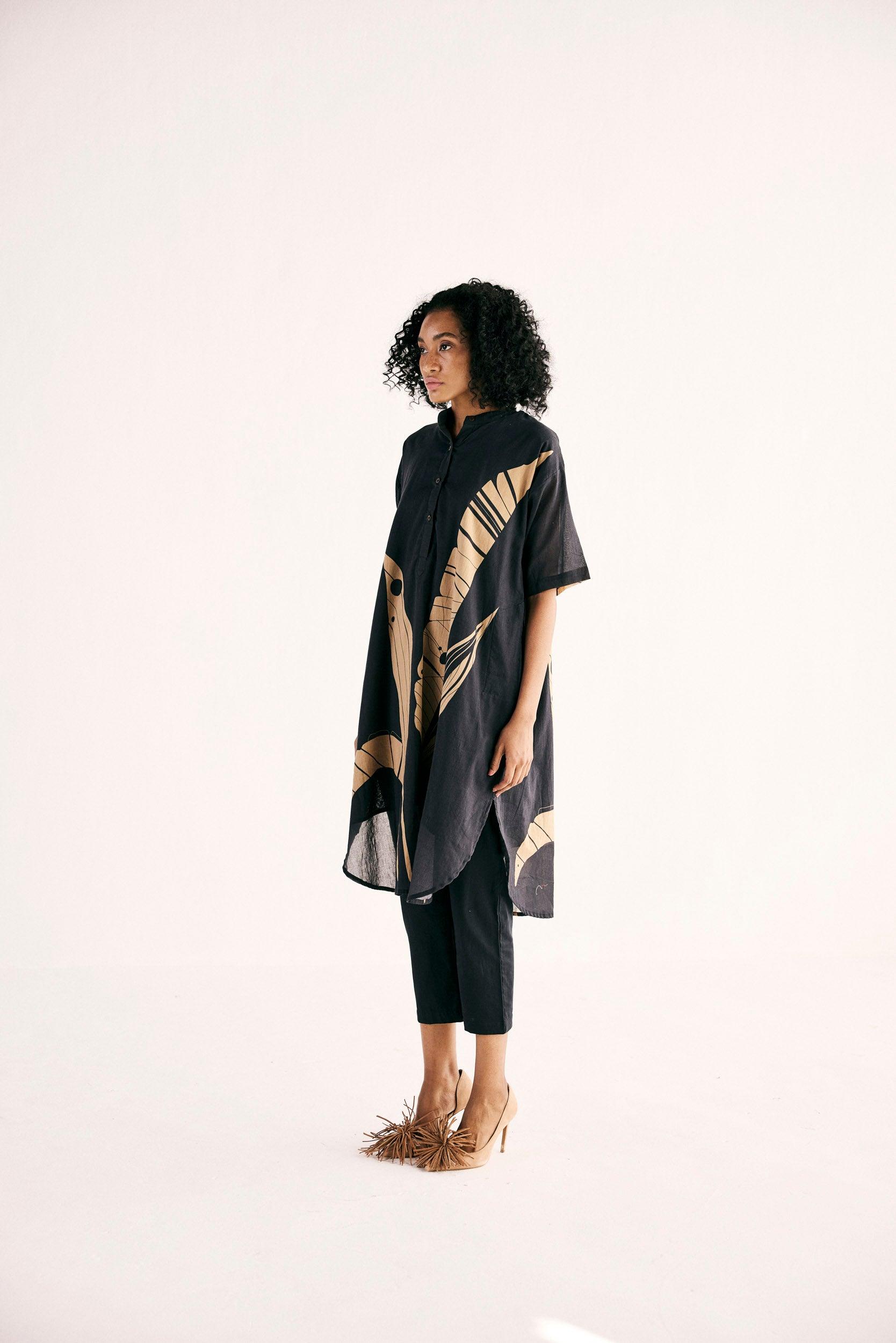 Shadow leaf Kurta set - Khara Kapas