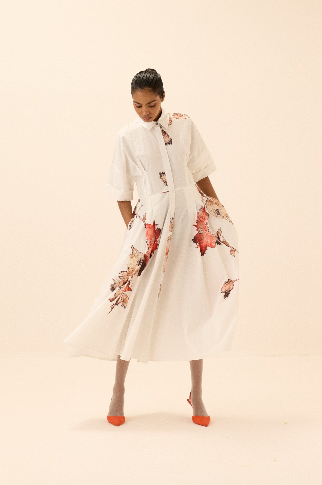 Caucasian Shirt Dress