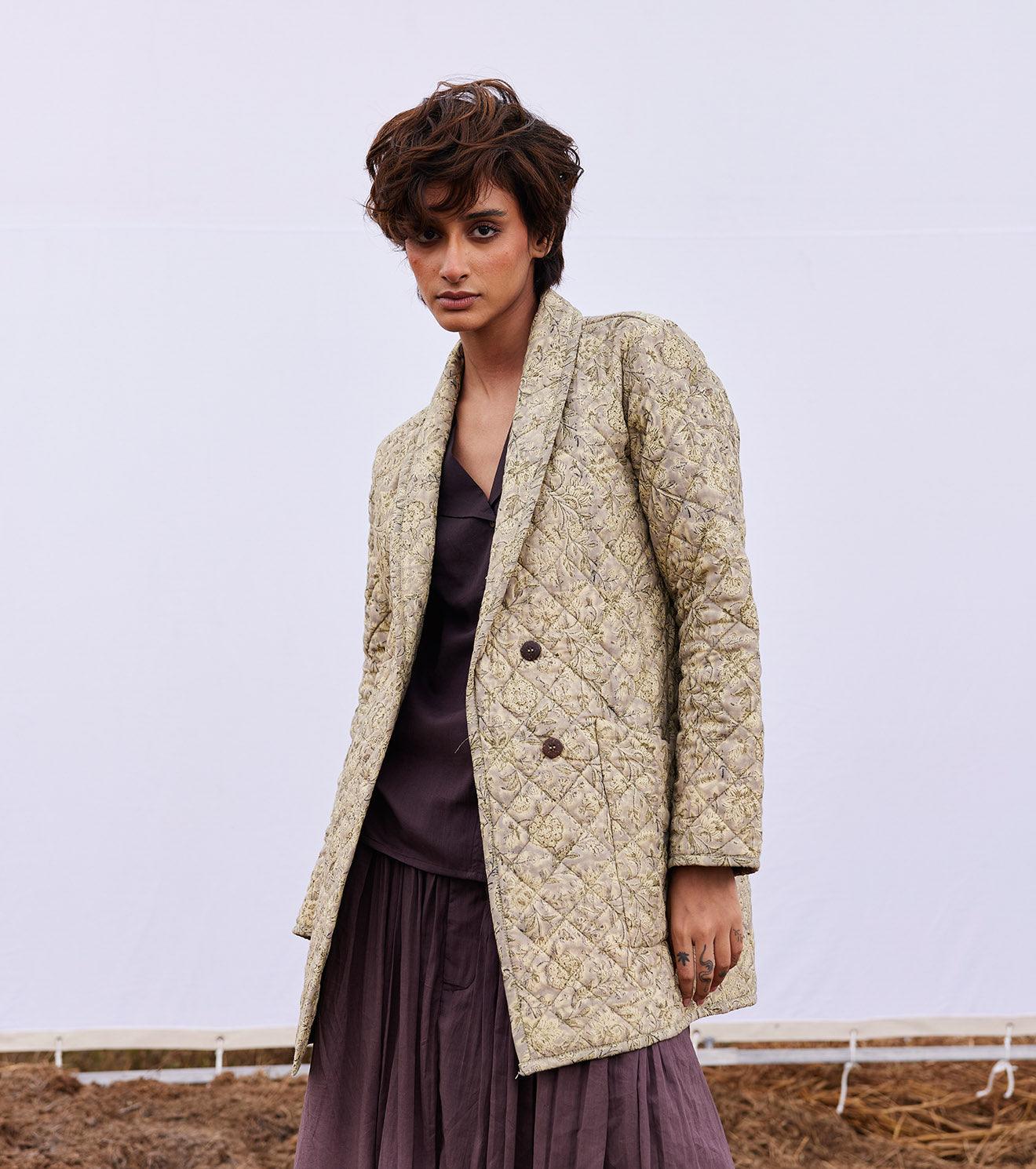 Stone floral blazer - Khara Kapas