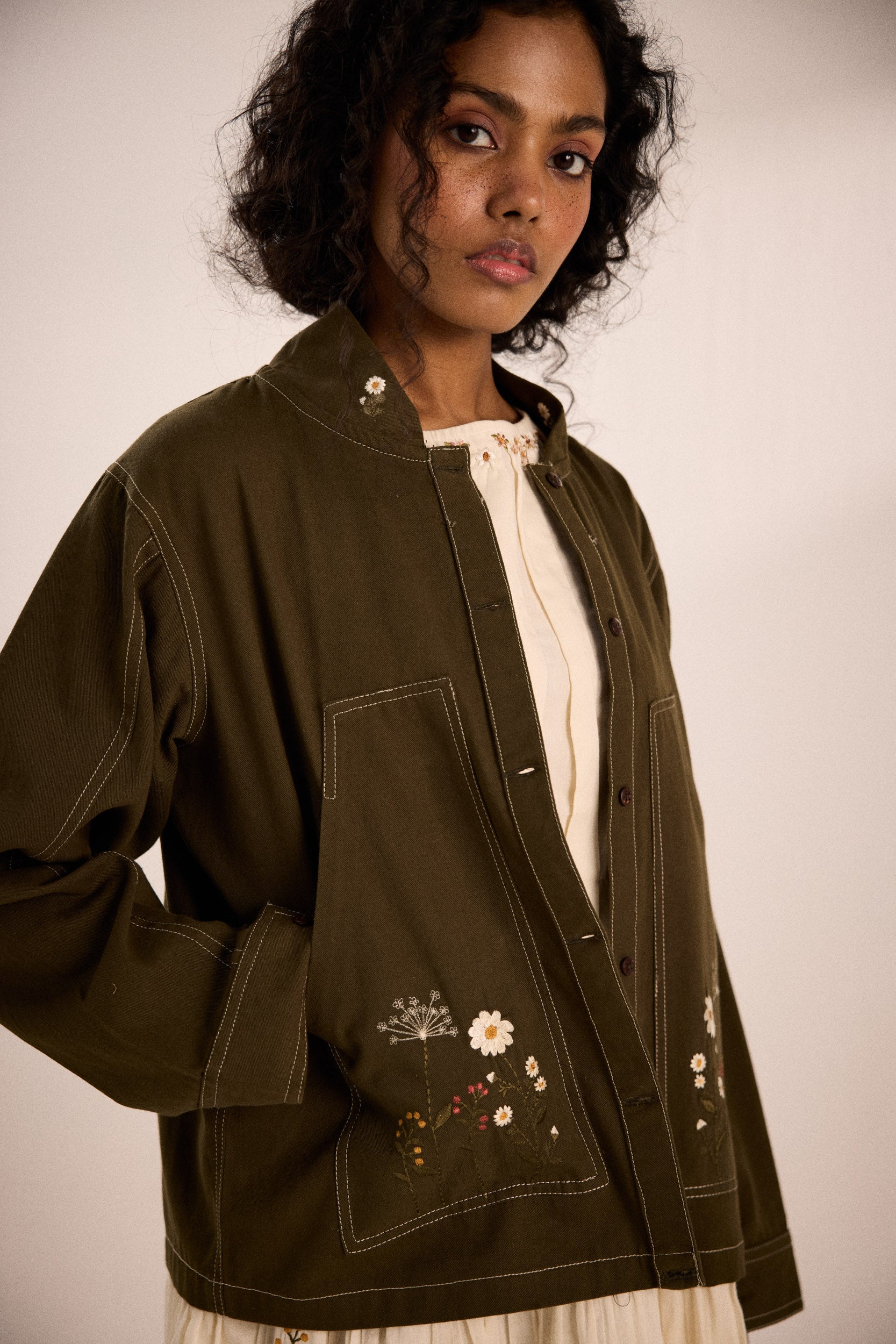 Sage flora jacket
