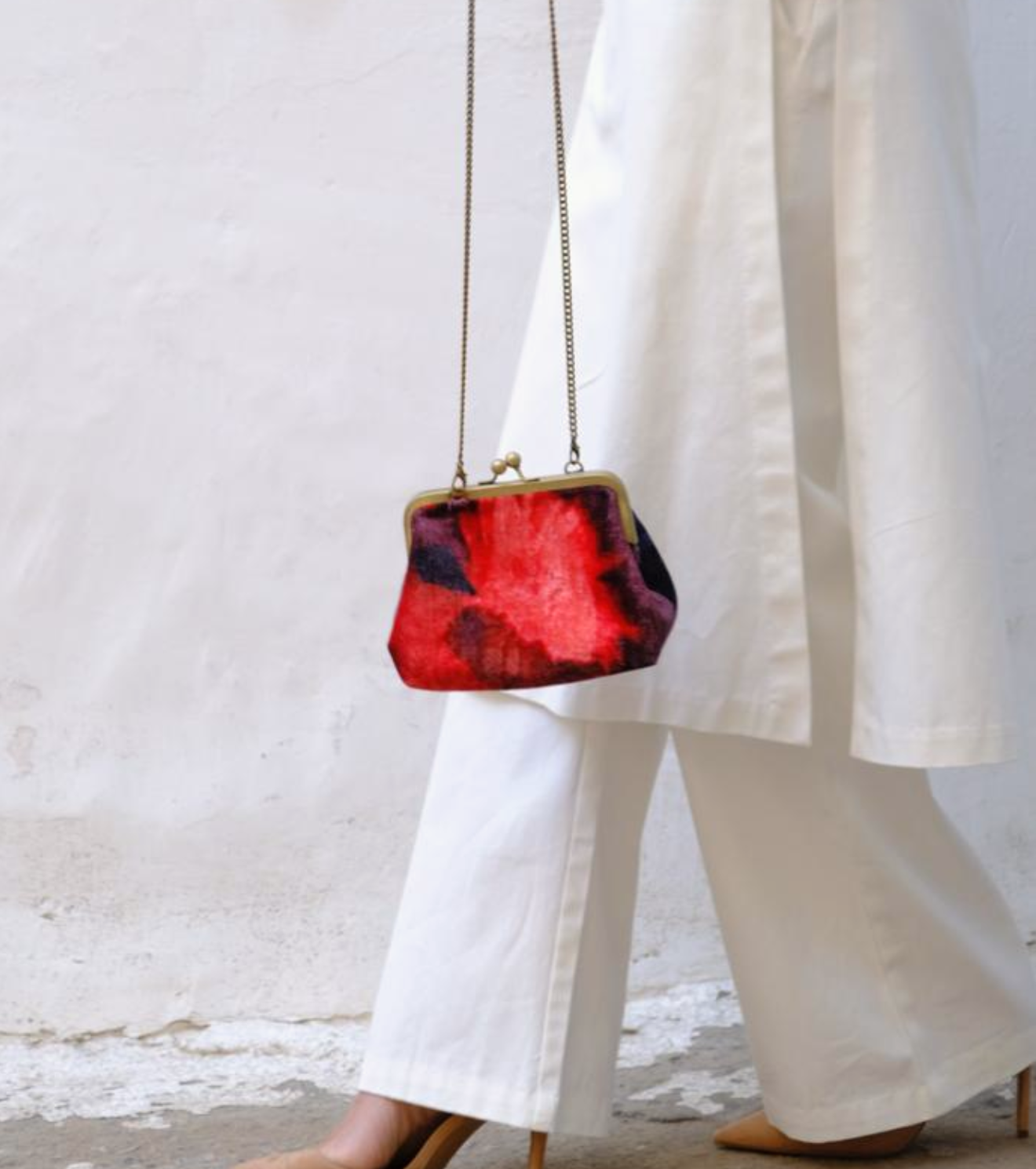 Red Petal Mini Clutch