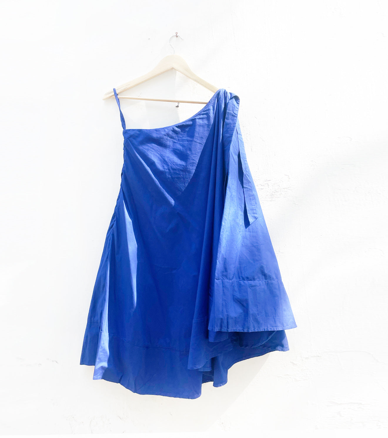 Blueberry one shoulder dress