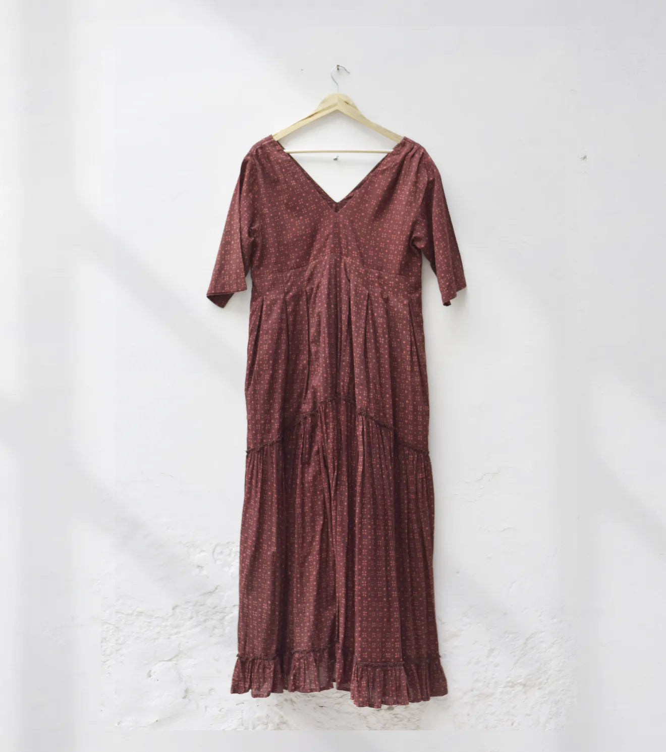 Brick polka dress - Khara Kapas
