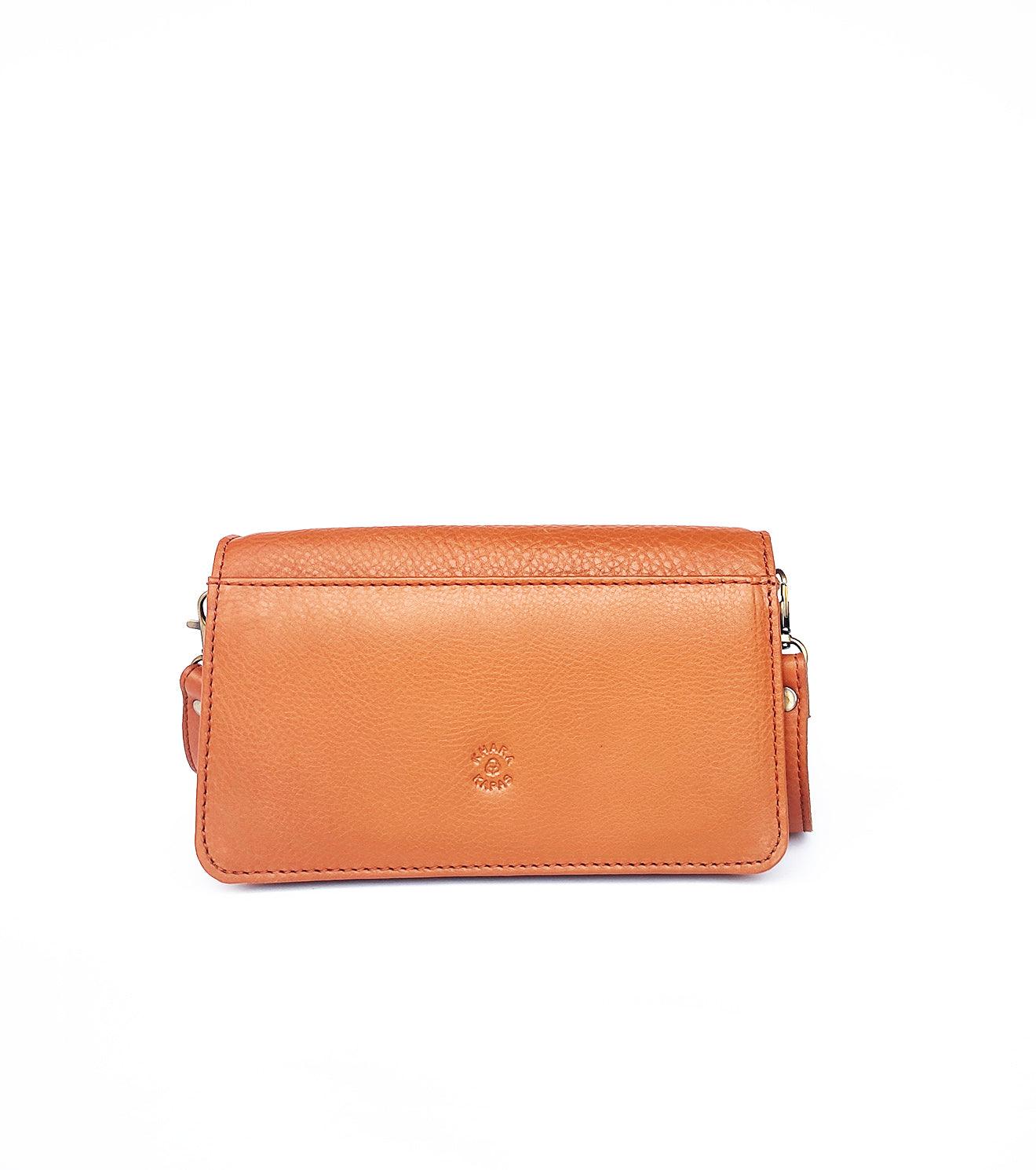 Caramel crossbody wallet - Khara Kapas