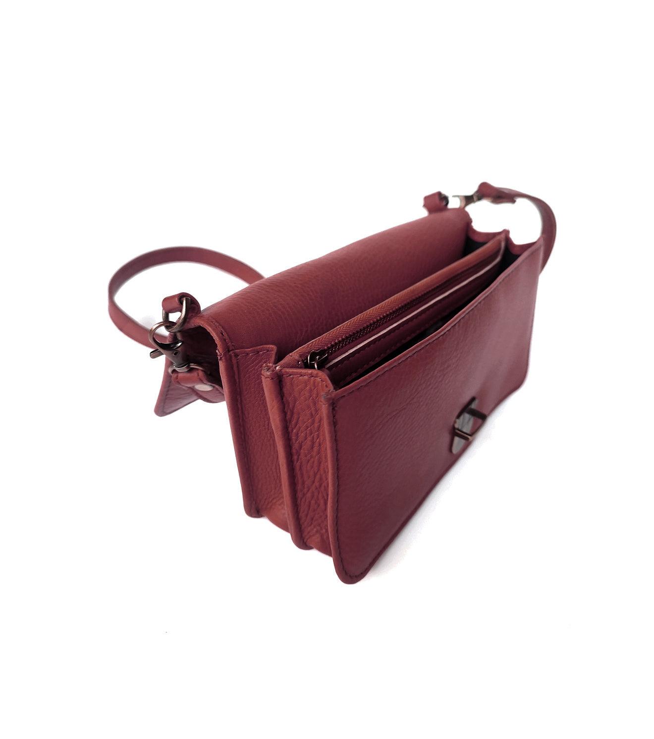 Merlot crossbody wallet - Khara Kapas