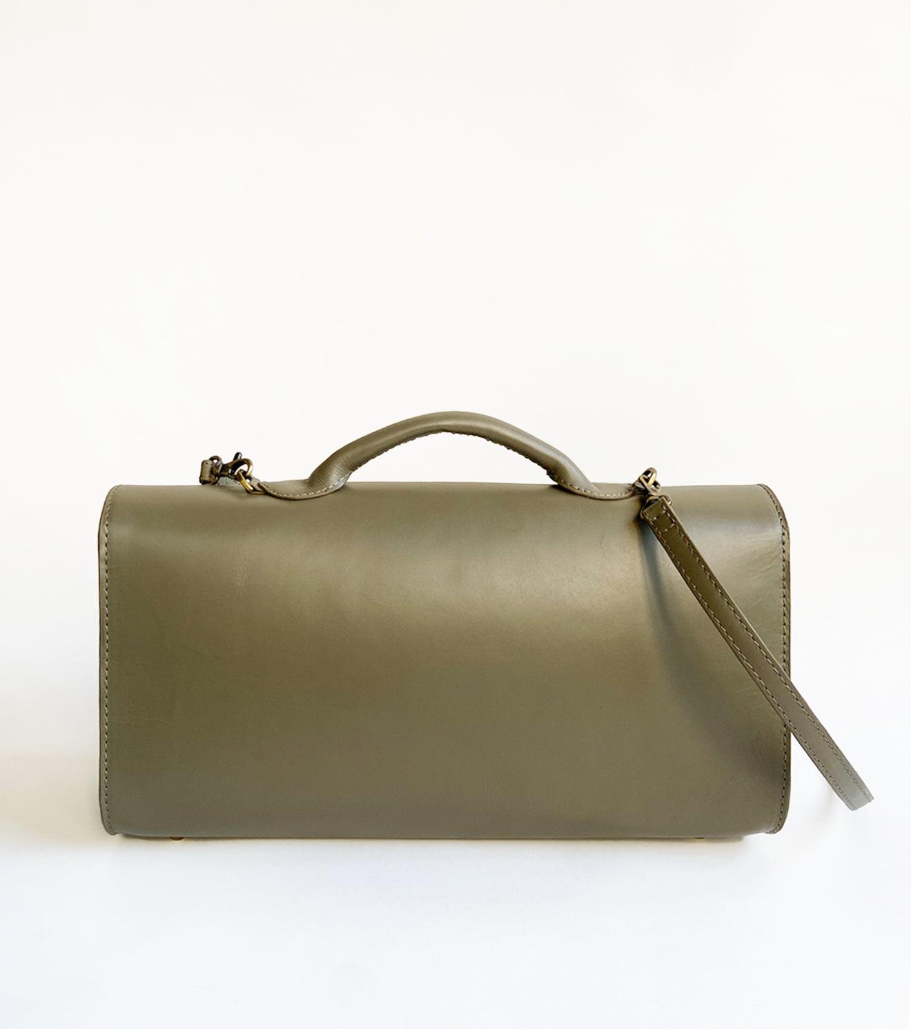 Olive messenger bag - Khara Kapas