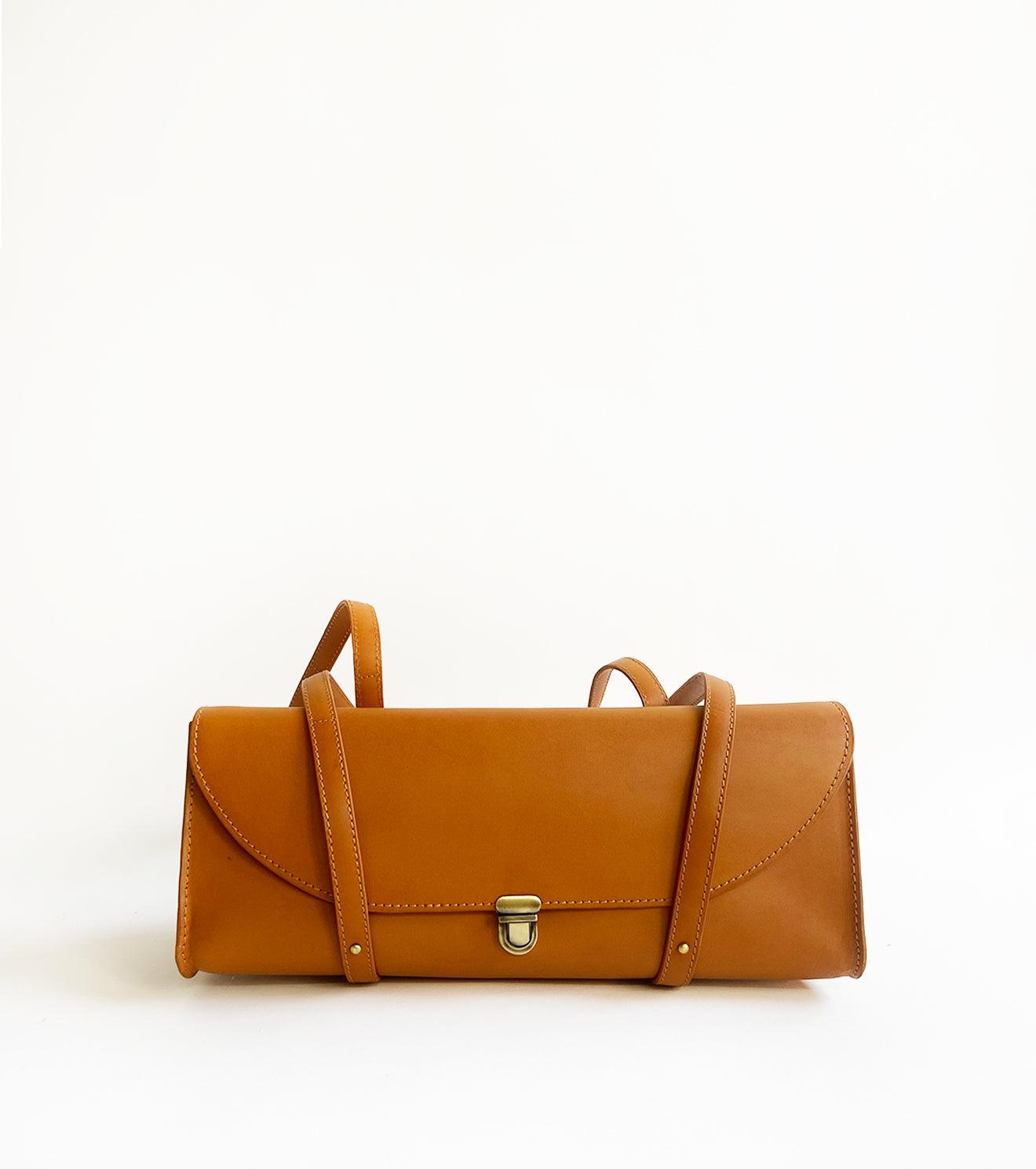 Chestnut cylinder bag - Khara Kapas