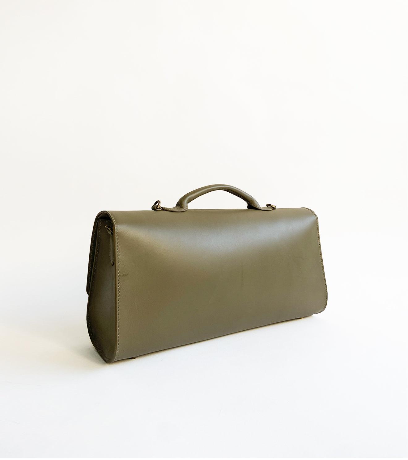 Olive messenger bag - Khara Kapas