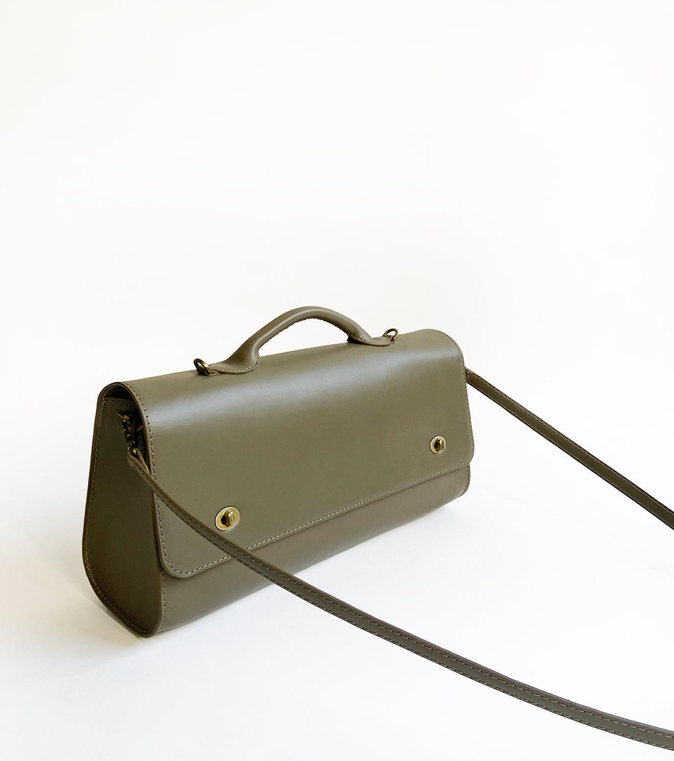 Olive messenger bag - Khara Kapas