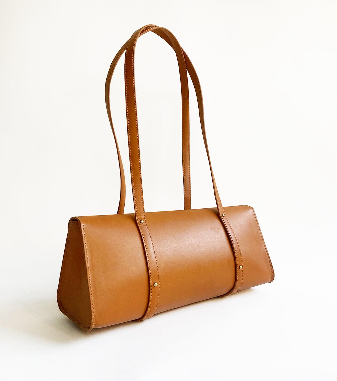 Chestnut cylinder bag - Khara Kapas
