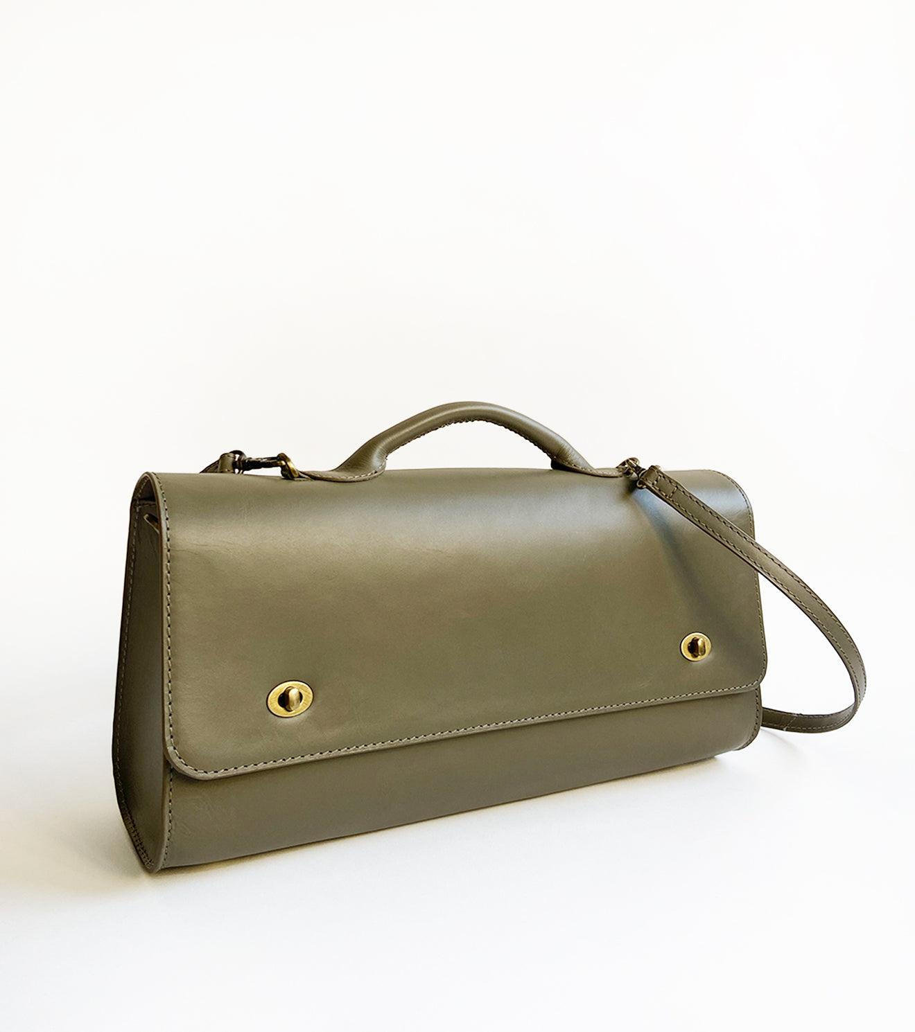 Olive messenger bag - Khara Kapas