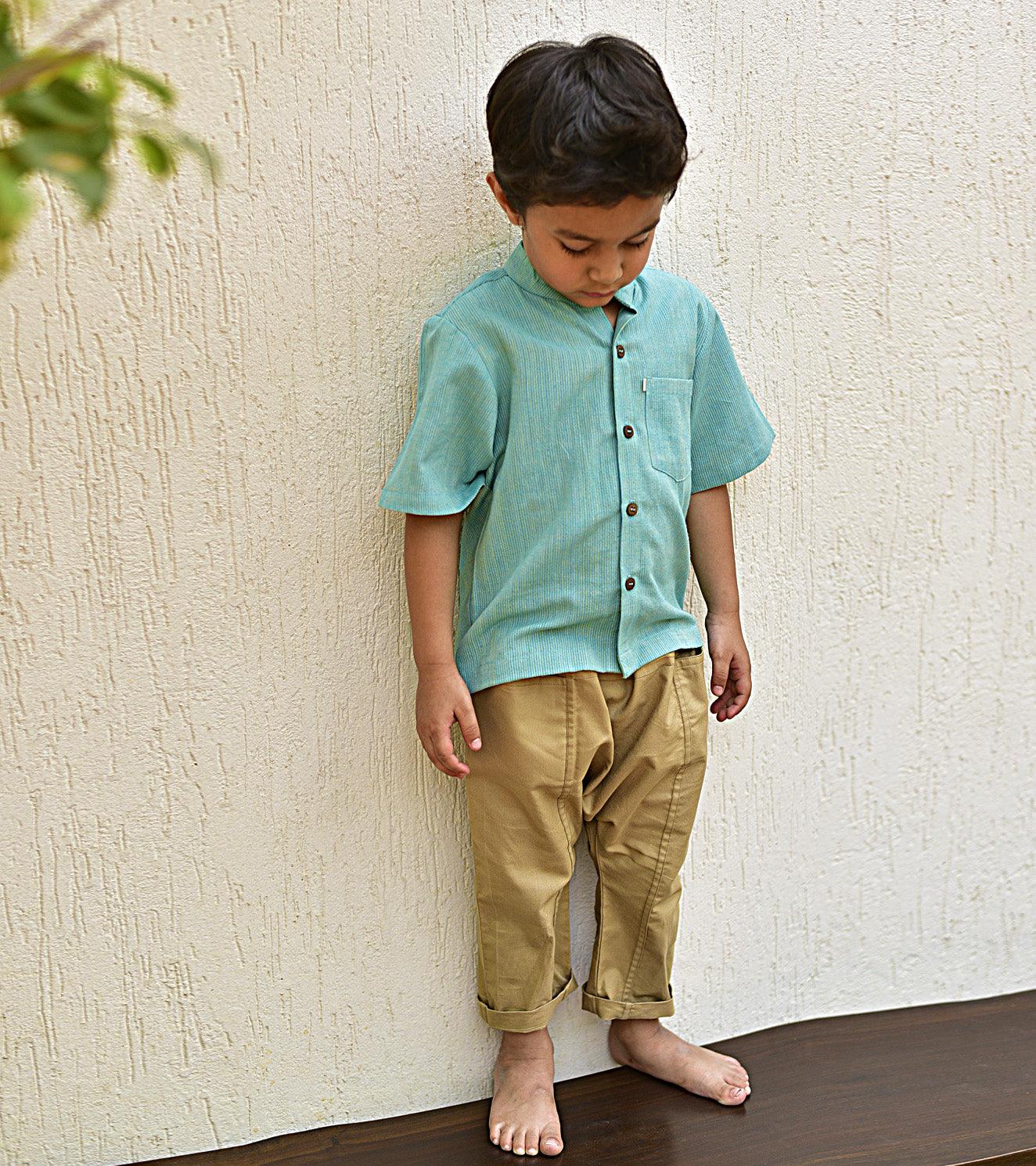 Turquoise Taffy Shirt - Khara Kapas