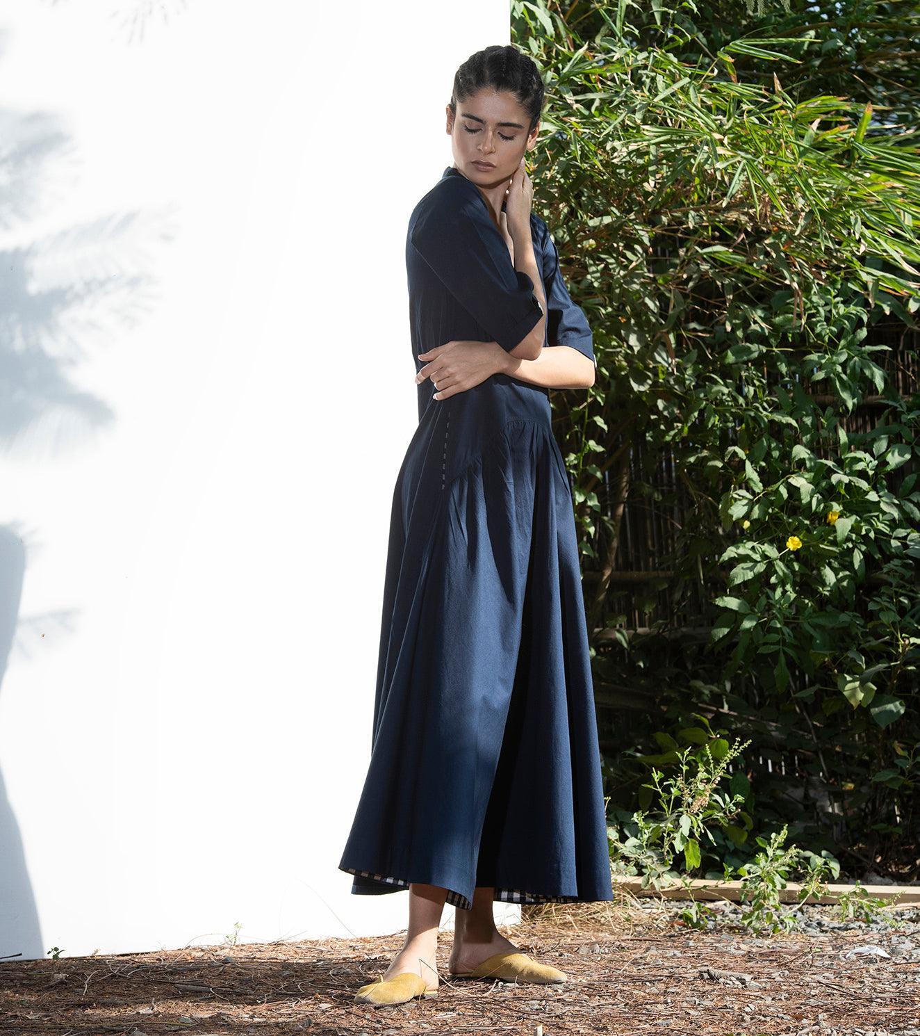 Jacaranda Blue Long Dress - Khara Kapas