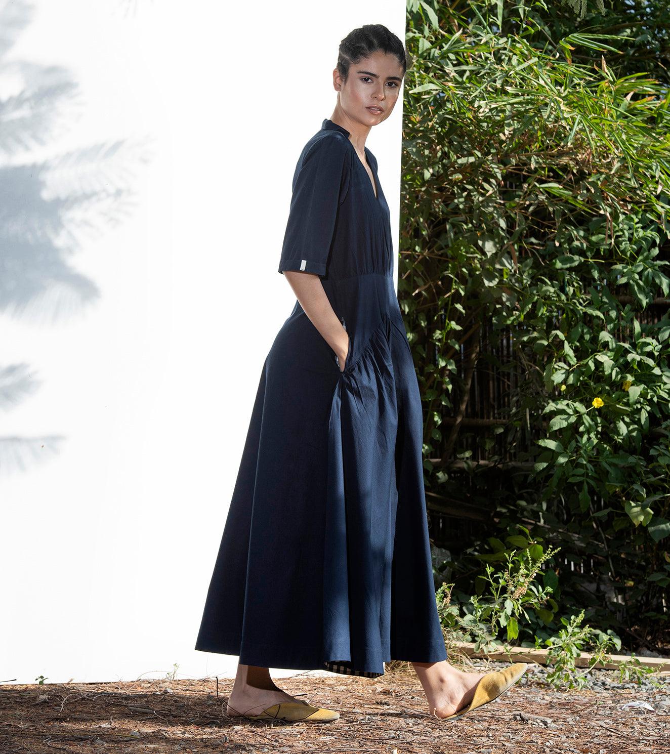 Jacaranda Blue Long Dress - Khara Kapas