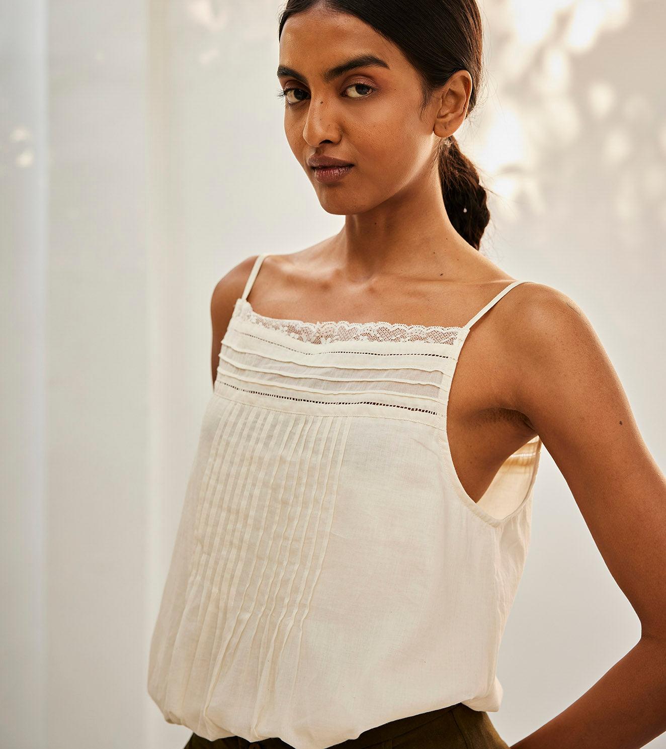 Eggshell lace blouse - Khara Kapas