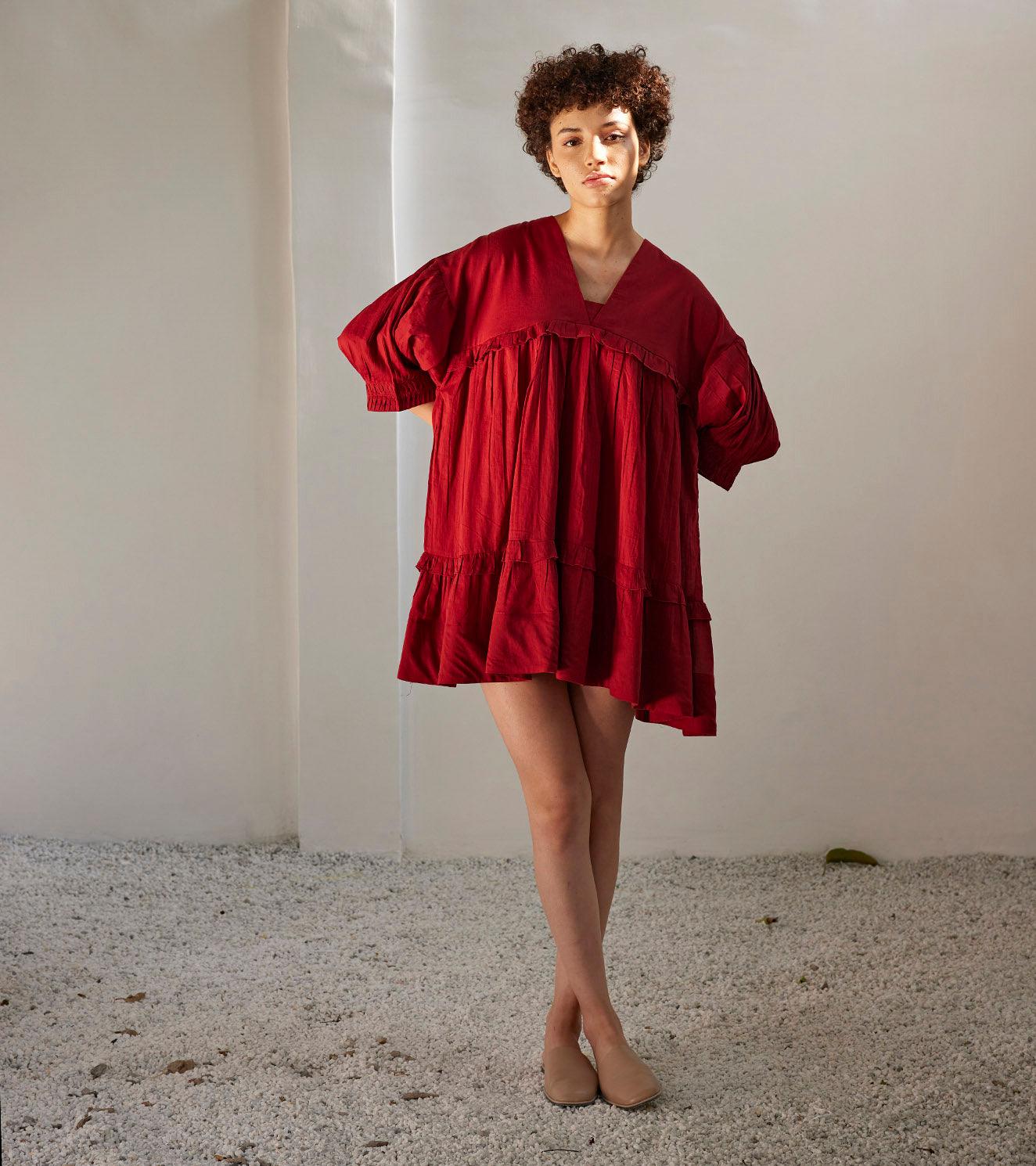 Crimson love dress - Khara Kapas