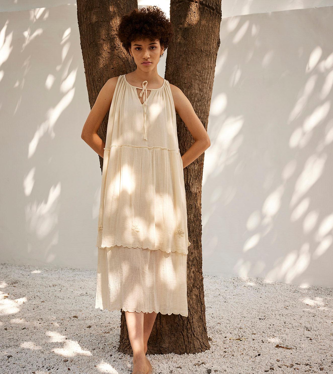 Cloudy dream midi dress - Khara Kapas
