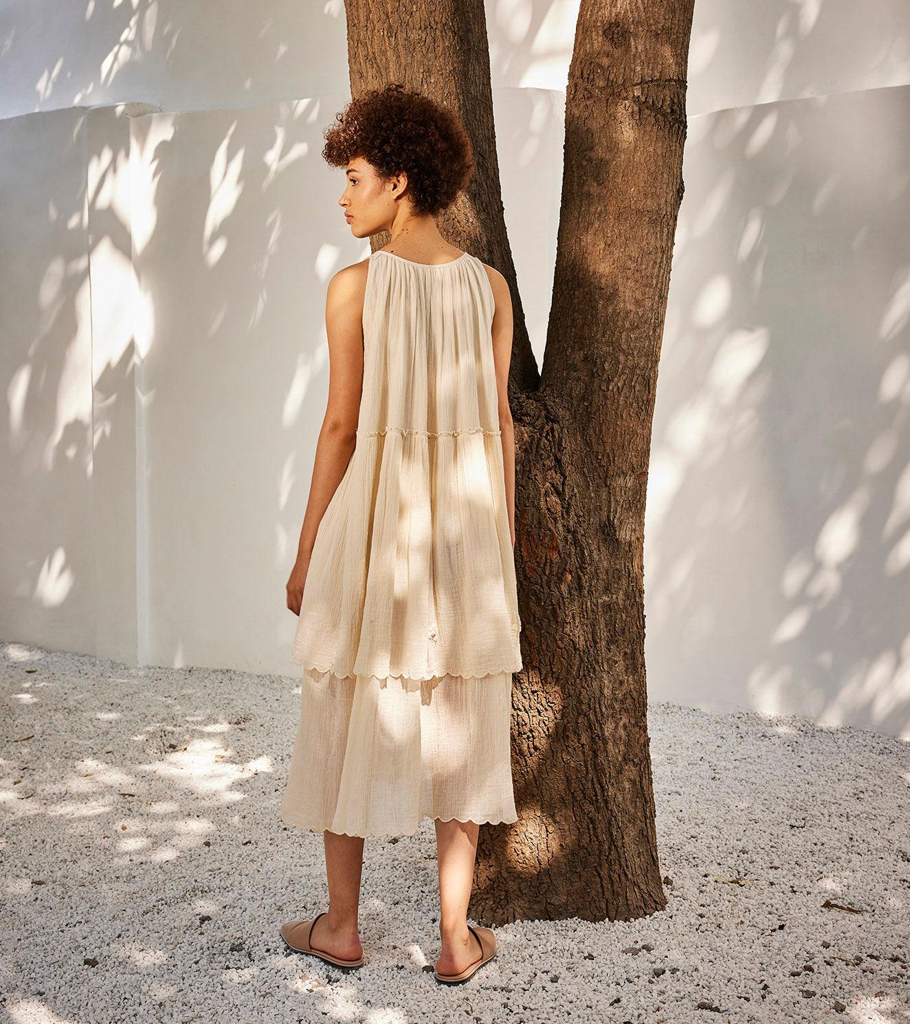 Cloudy dream midi dress - Khara Kapas