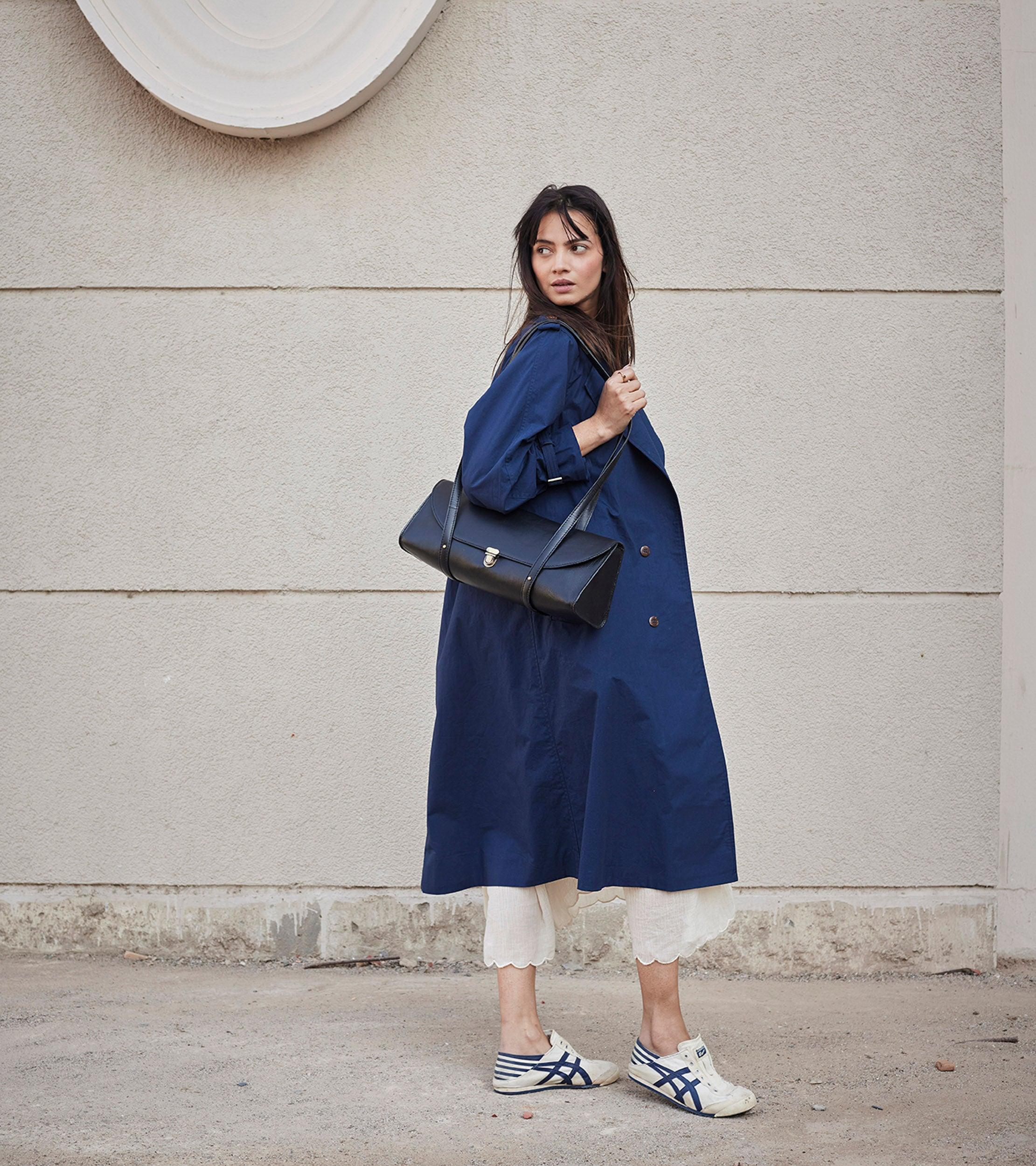 Blue Sage Trench Coat - Khara Kapas