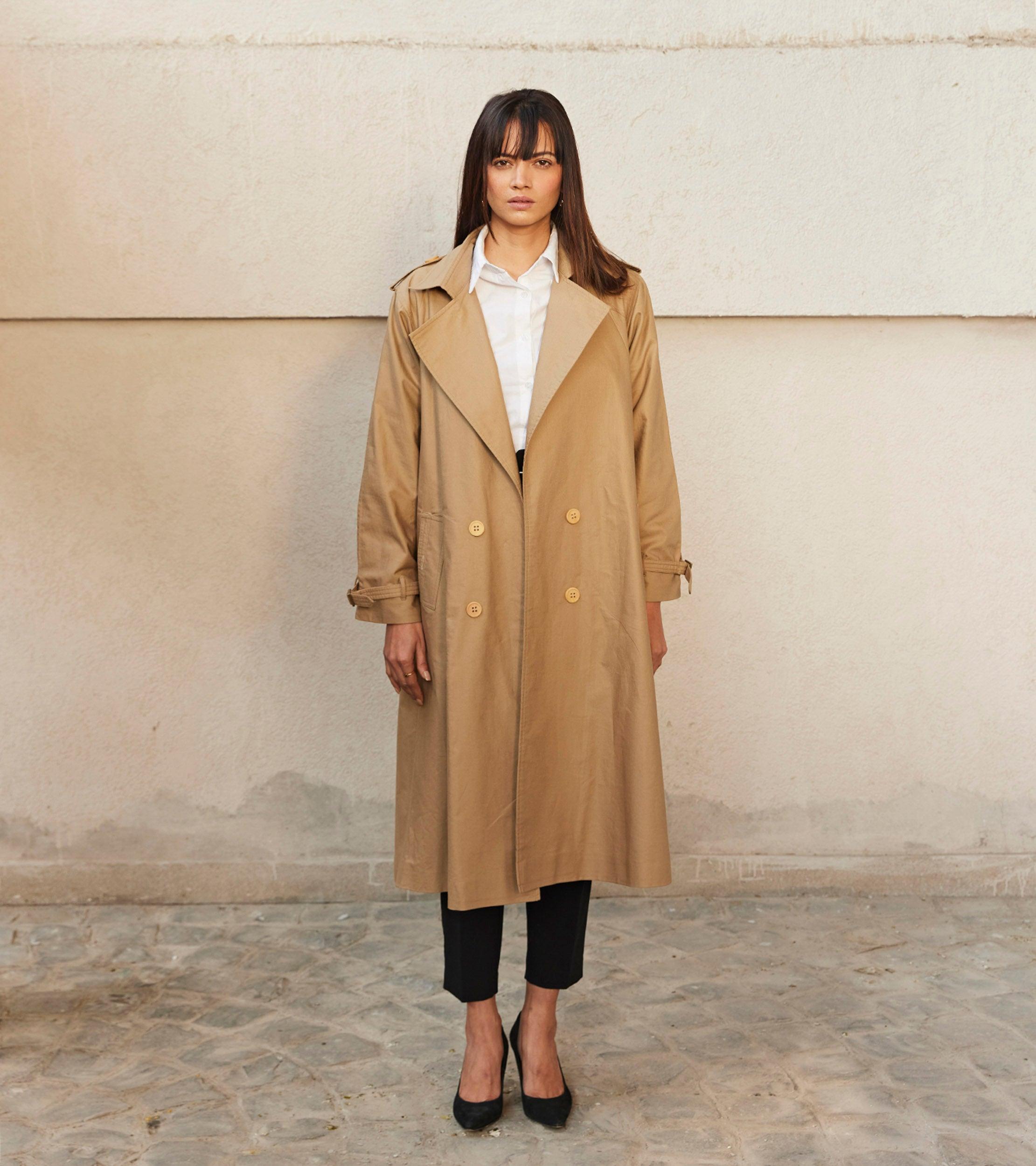 Fawn Trench Coat - Khara Kapas