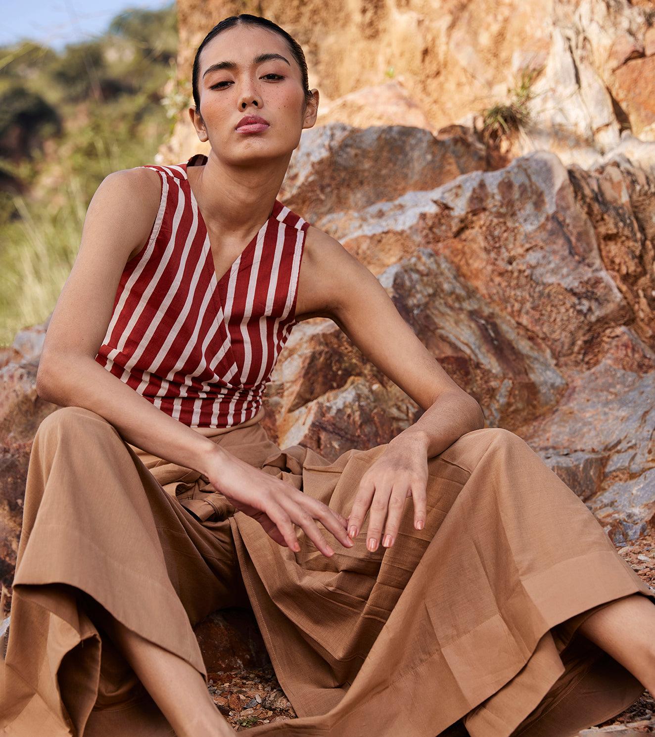 Threads Of Hope Wrap Top - Khara Kapas