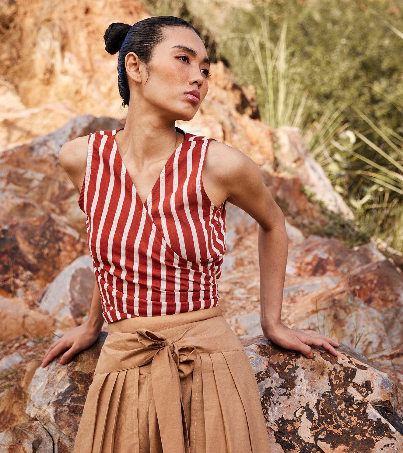Threads Of Hope Wrap Top - Khara Kapas