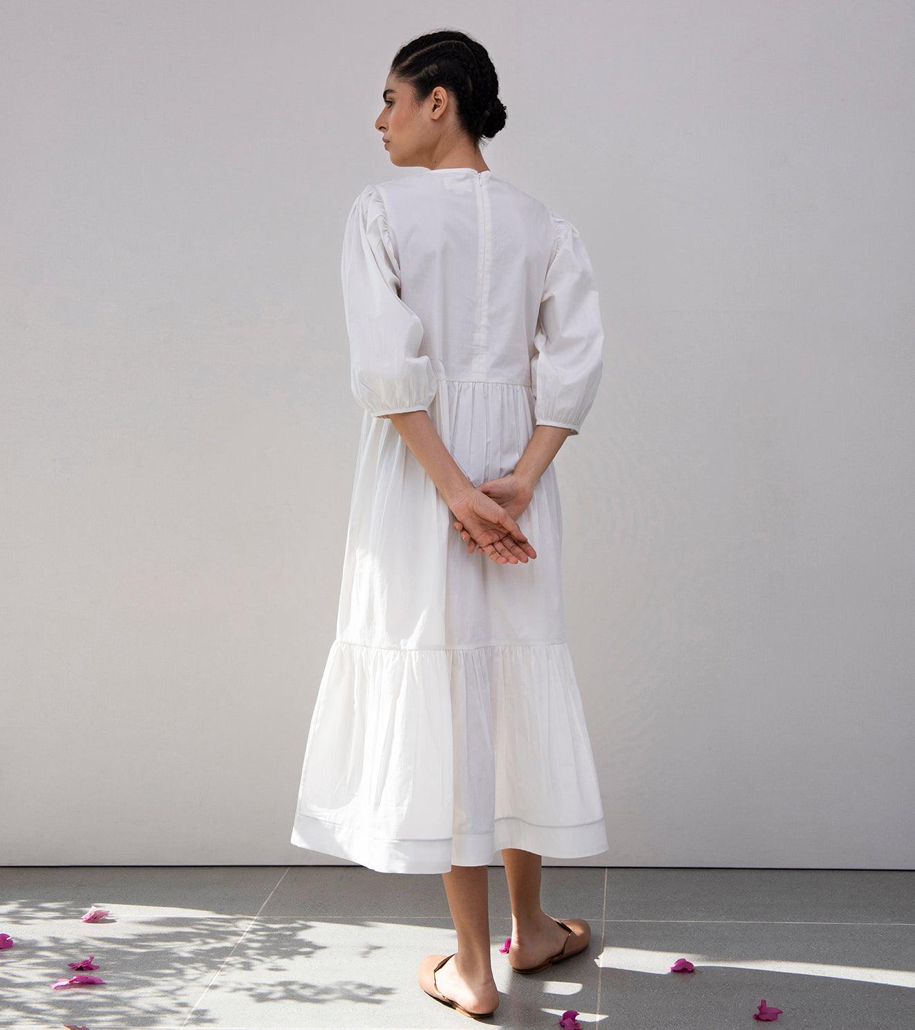 Tuberose Tiered Dress - Khara Kapas