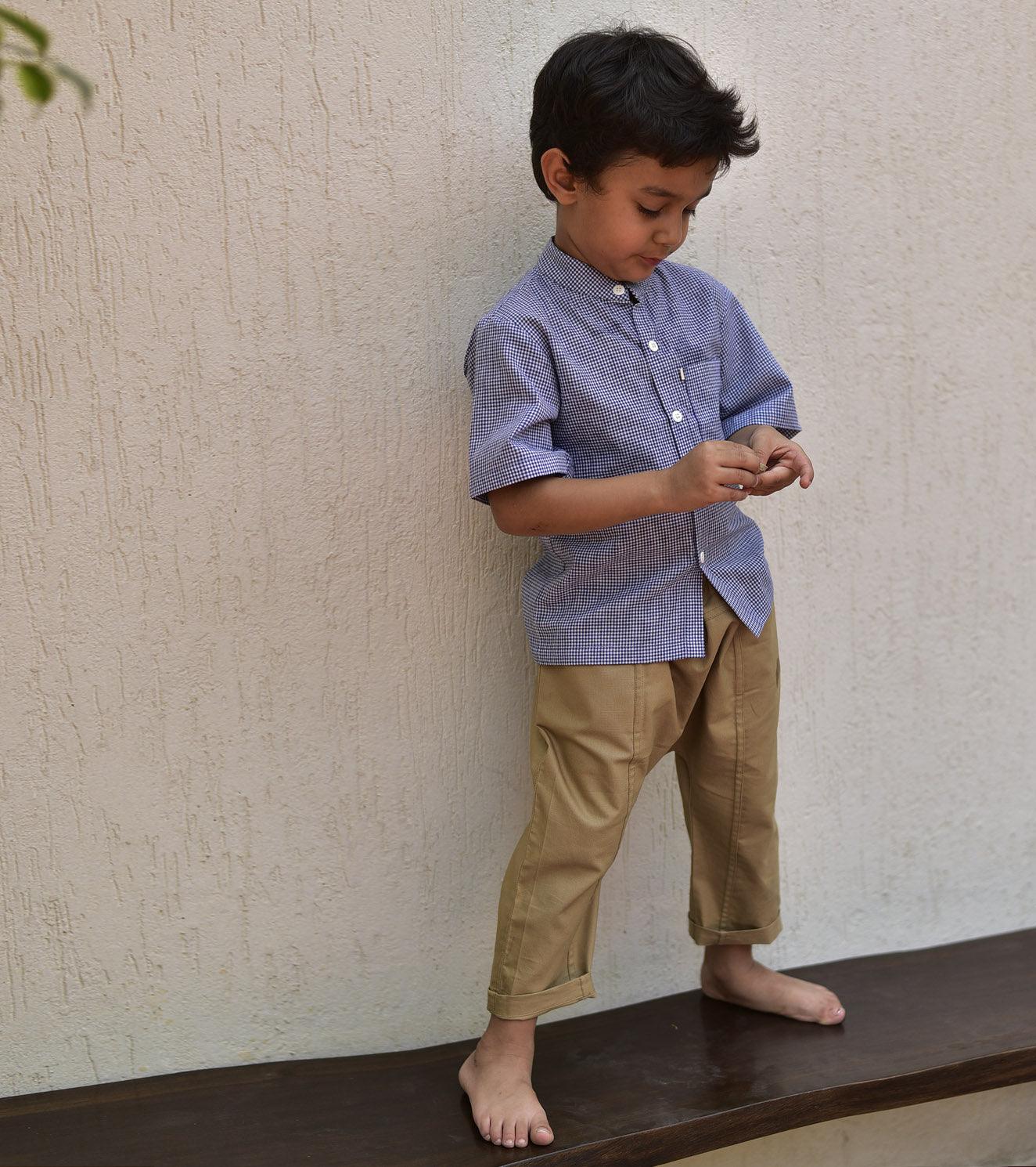 Fawn drop crotch Pants - Khara Kapas