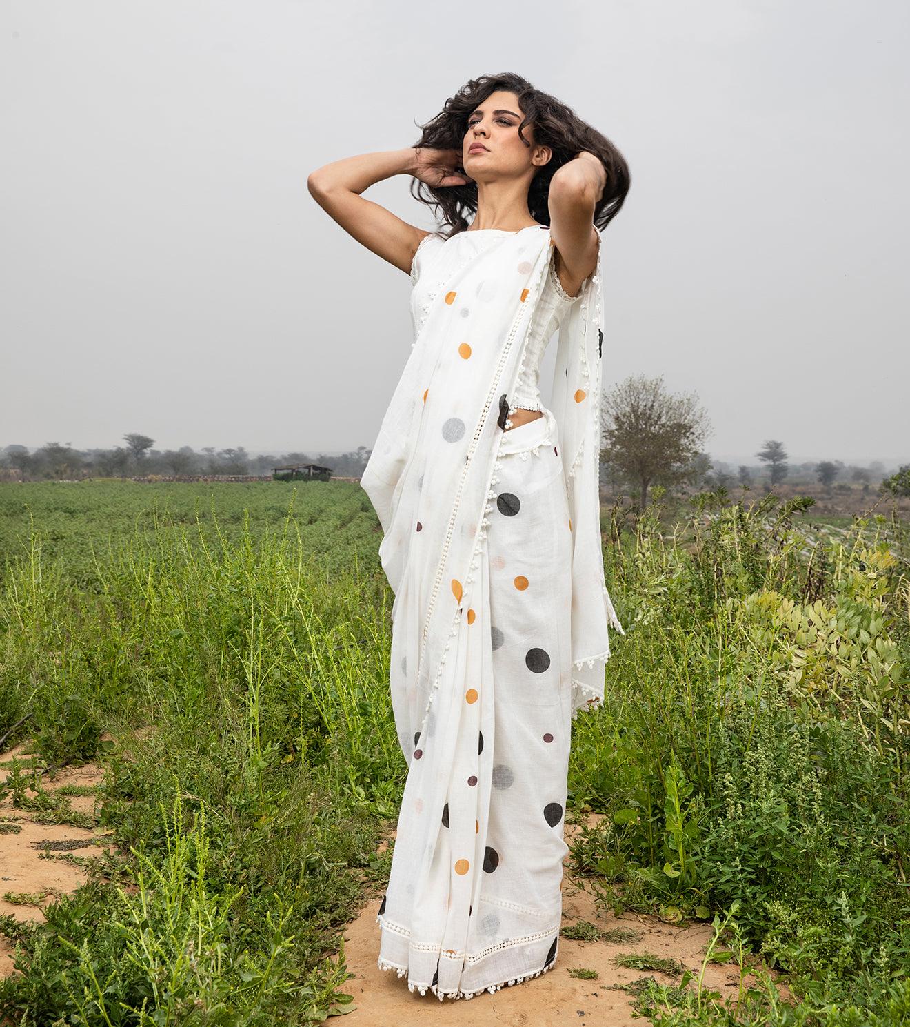 Full Bloom Saree - Khara Kapas