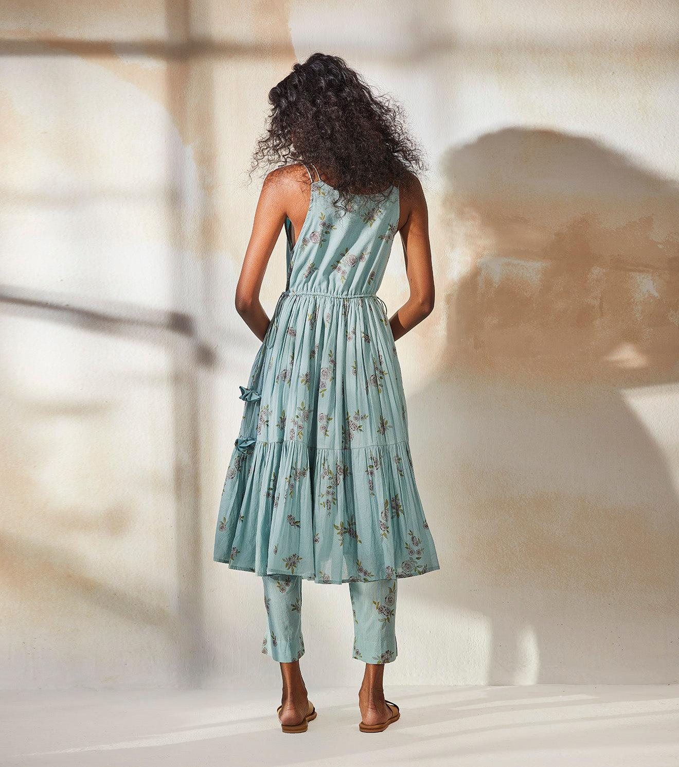 Blue Rose co-ord set - Khara Kapas